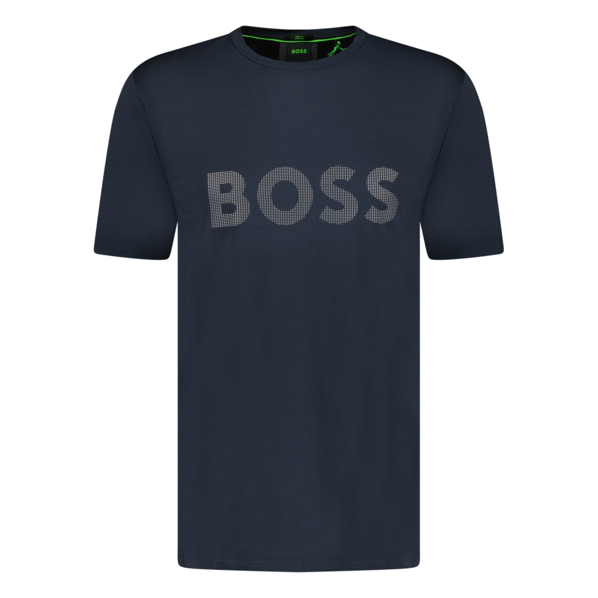 Hugo Boss Active Logo-Print T-Shirt Navy