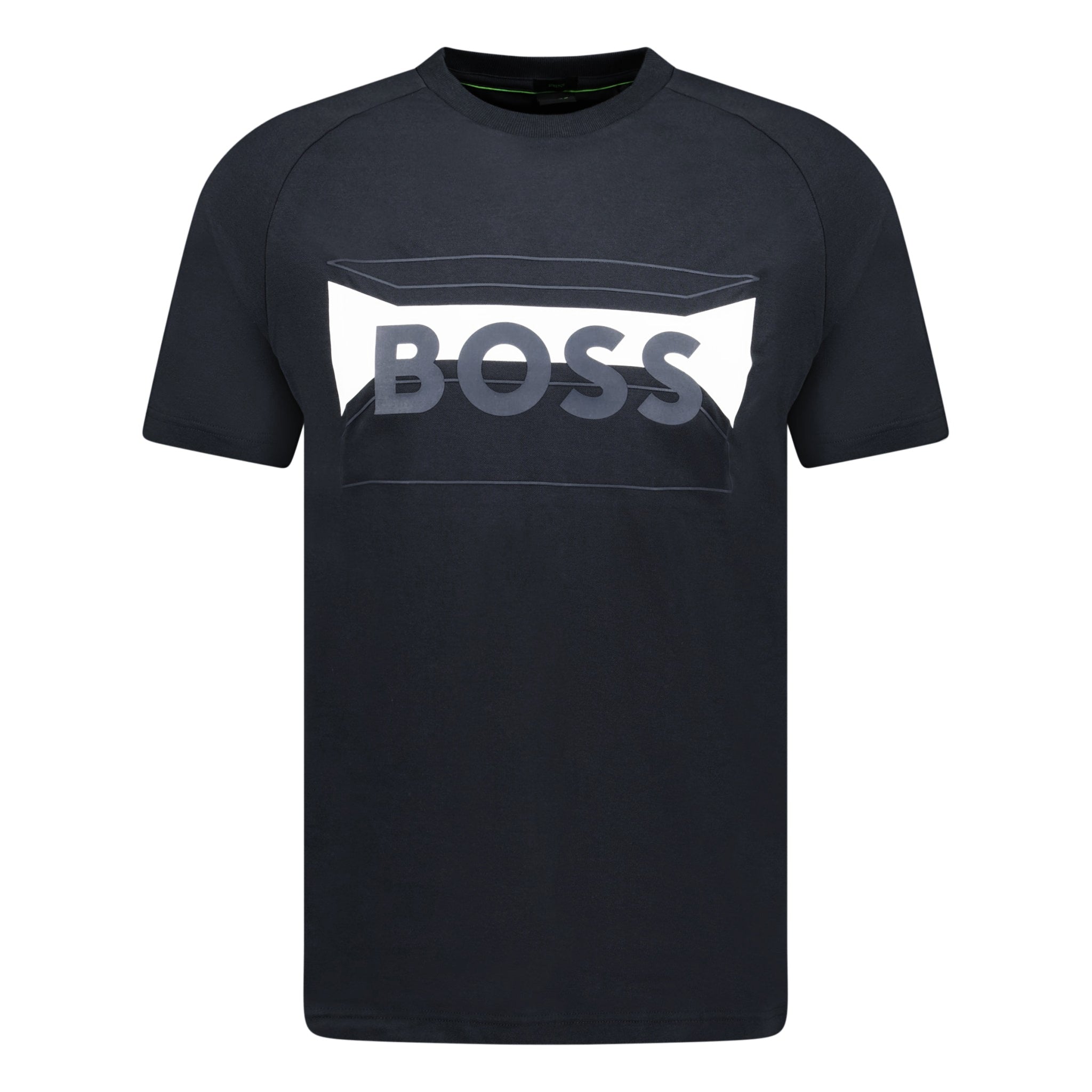 Hugo Boss Cotton-Blend Regular-Fit T-Shirt With Logo Artwork Black