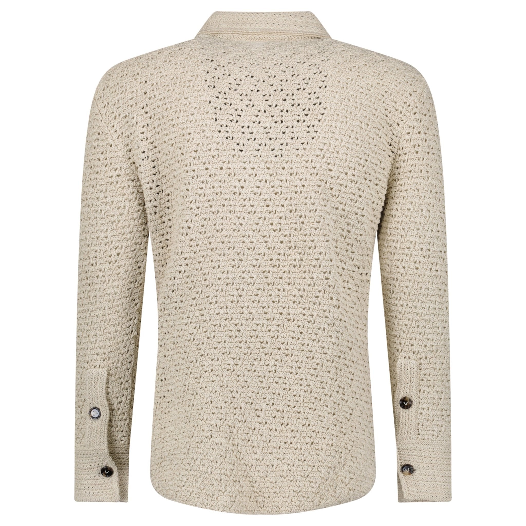 Bottega Veneta Cotton Crochet Shirt Beige