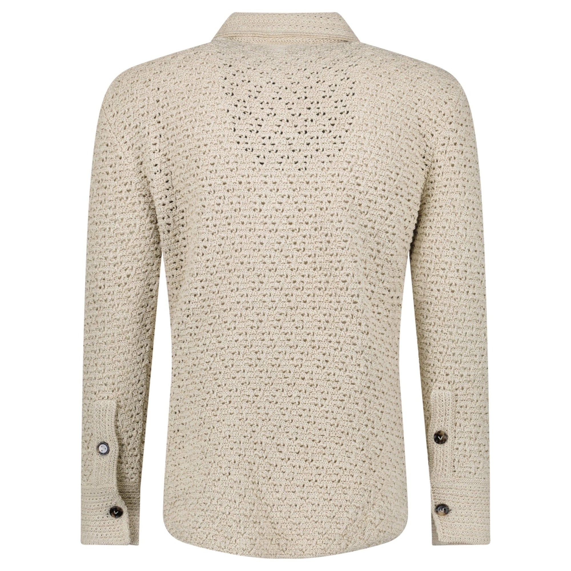 Bottega Veneta Cotton Crochet Shirt Beige