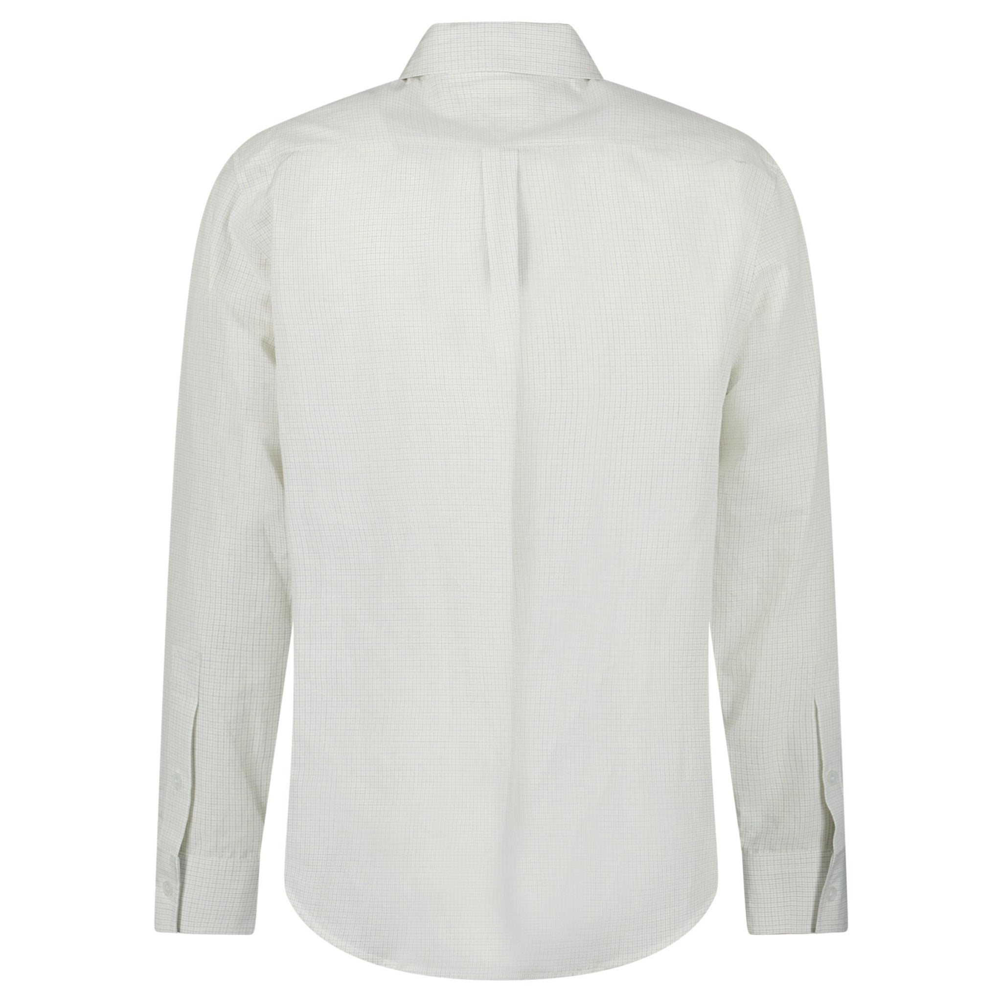 Bottega Veneta Cotton Linen Check Shirt in Brown/Bay Leaf