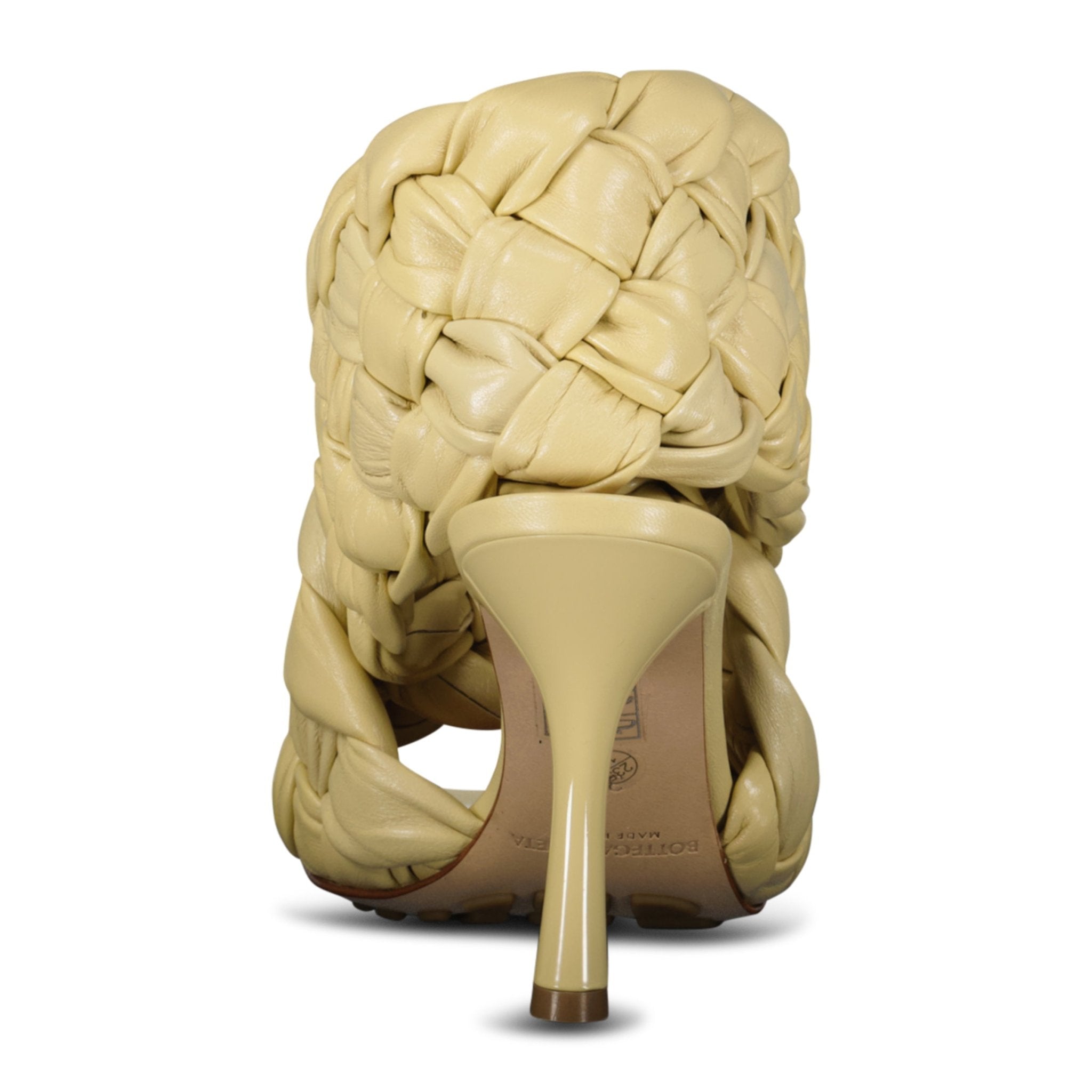 Bottega Veneta Woven Leather Mules in Beige