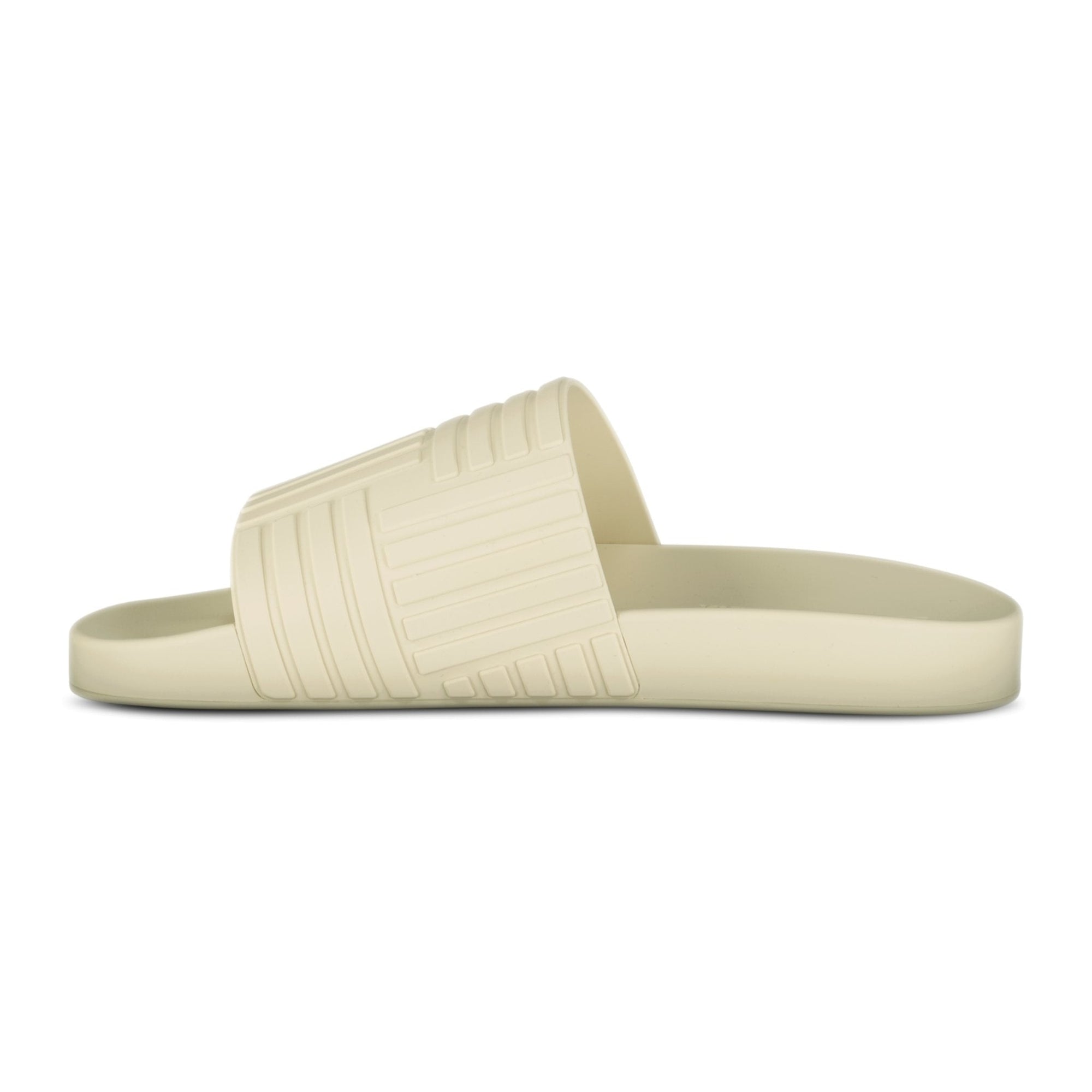 Bottega Veneta Carpet Embossed Rubber Slides Cream