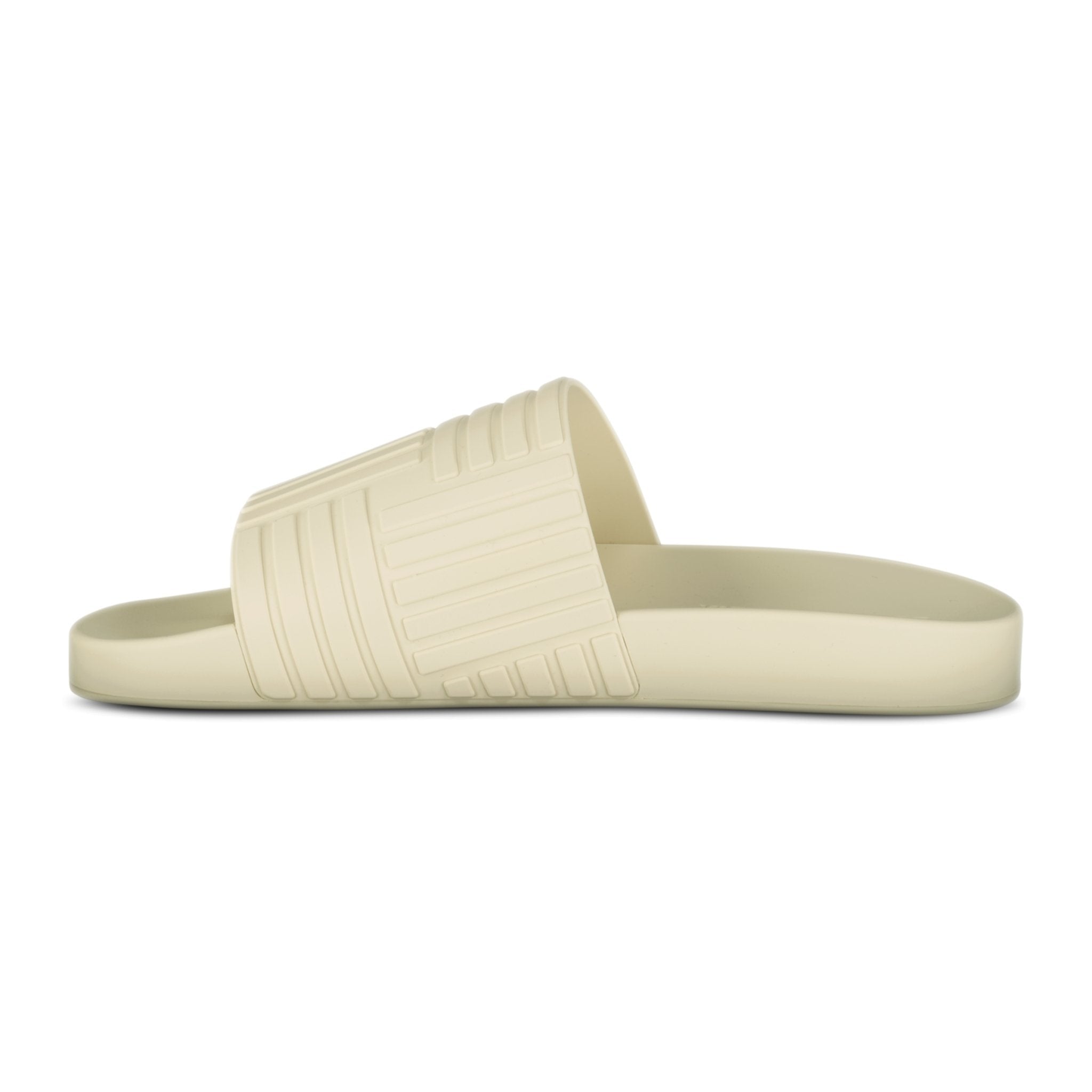 Bottega Veneta Carpet Embossed Rubber Slides Cream