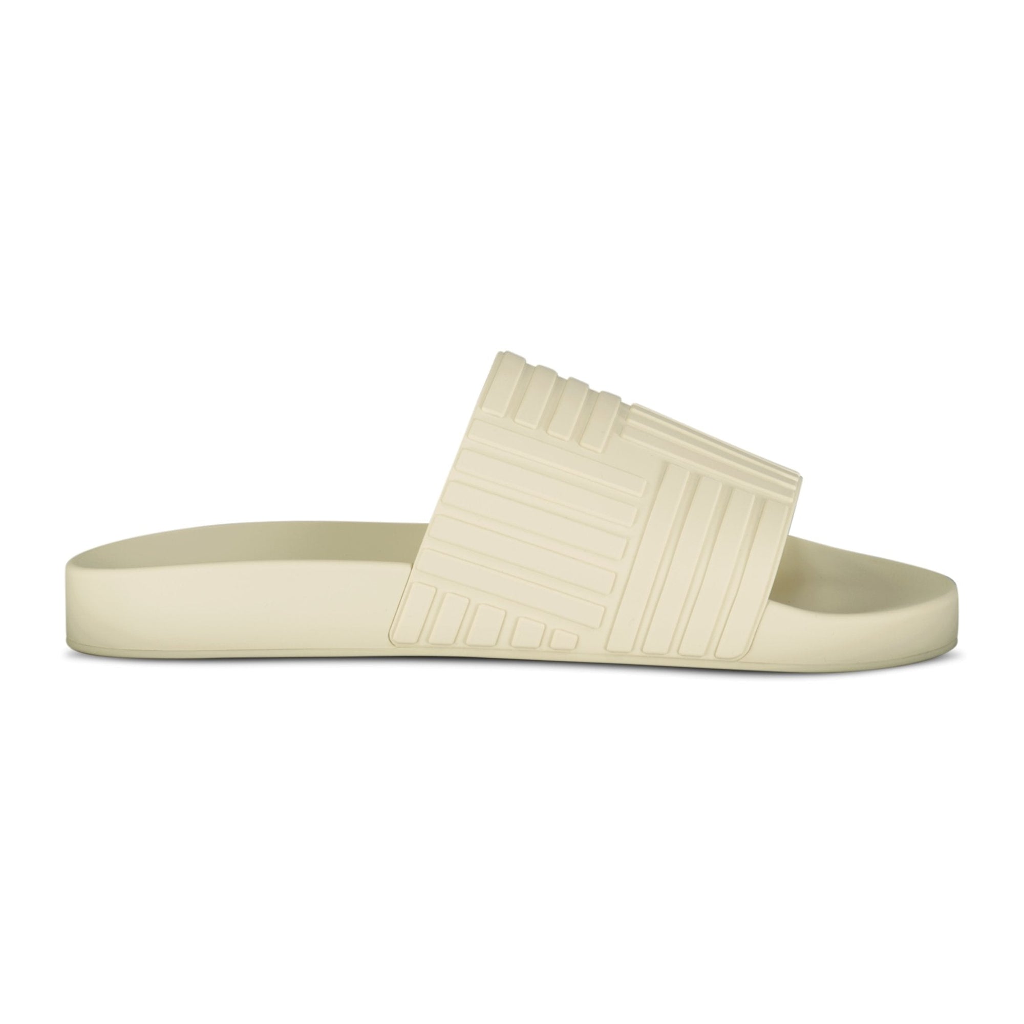 Bottega Veneta Carpet Embossed Rubber Slides Cream