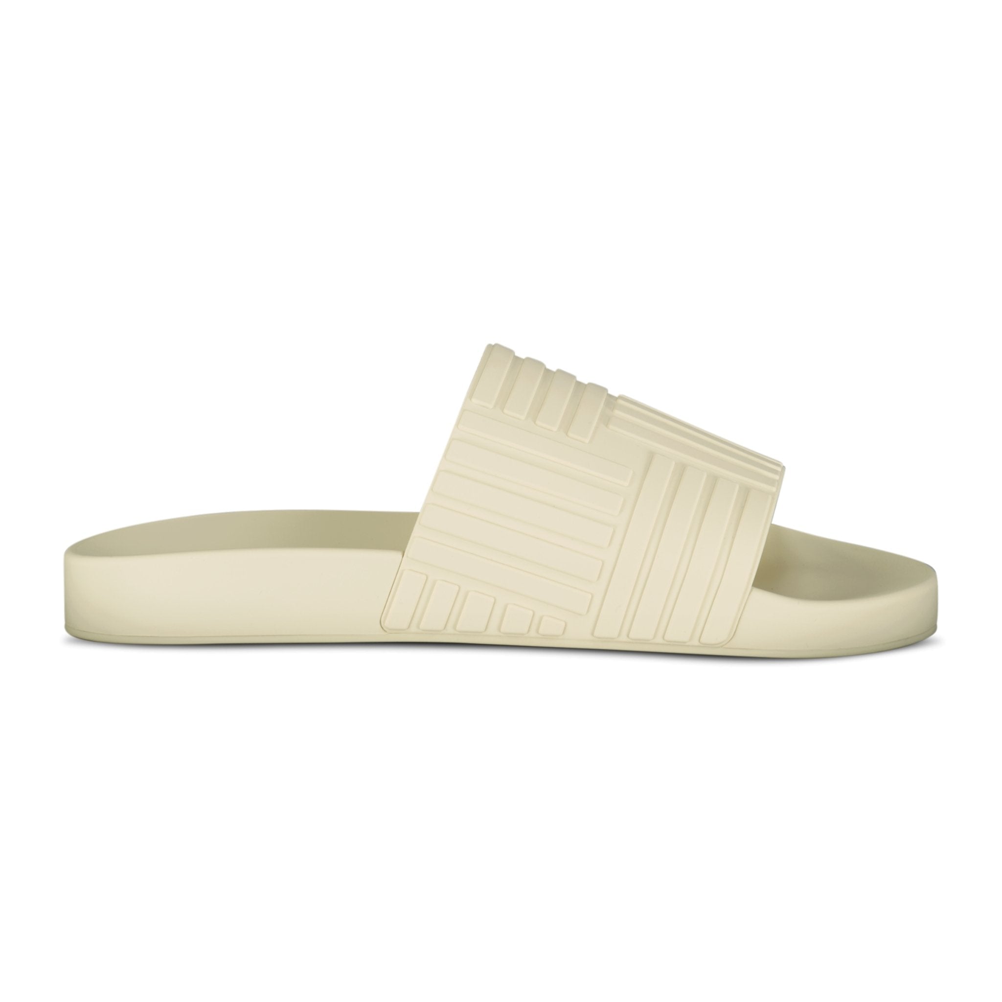 Bottega Veneta Carpet Embossed Rubber Slides Cream