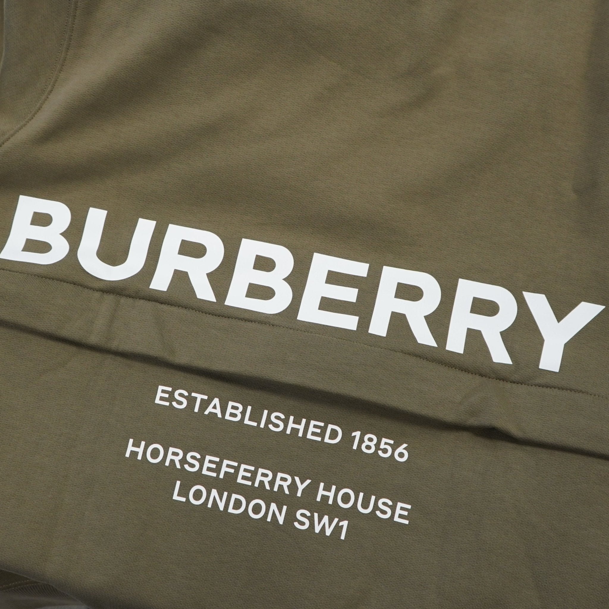 Burberry 'Acklow' Rear Logo Print Sweatshirt Khaki