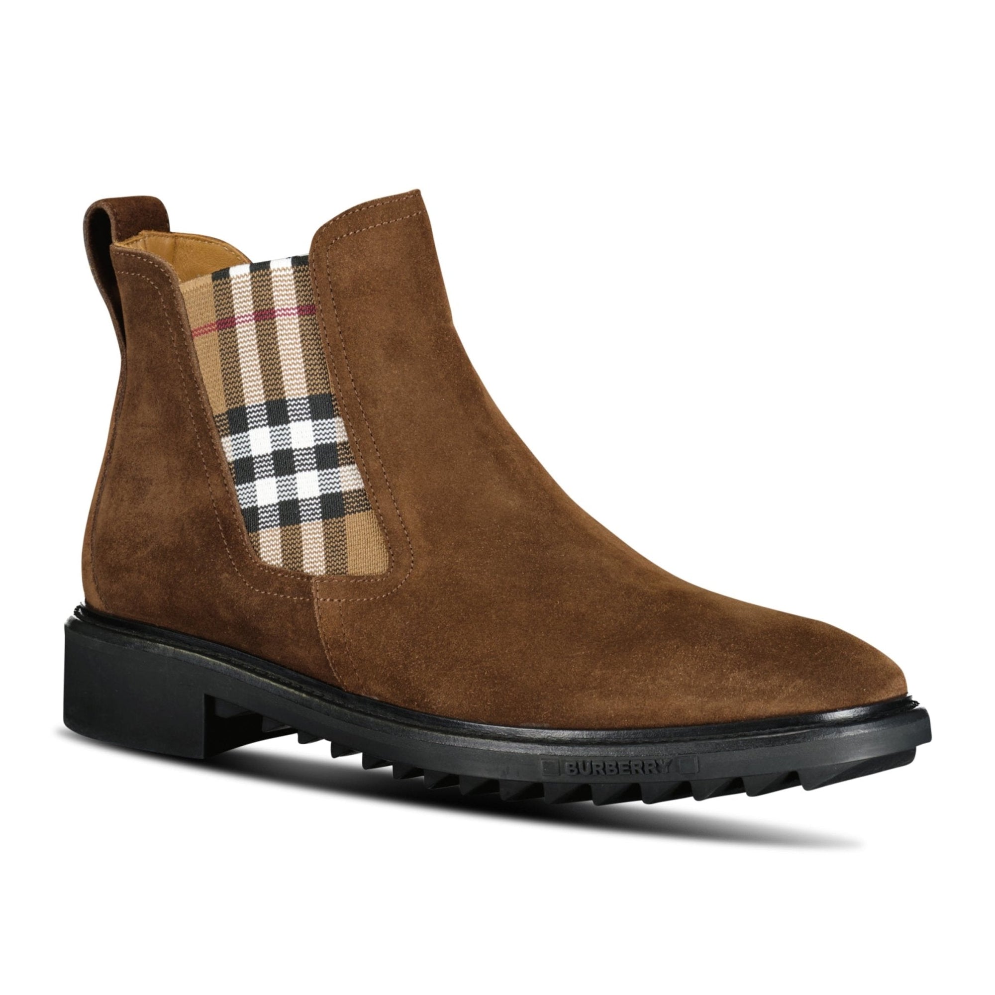 Burberry Allostock Suede Chelsea Boots Brown