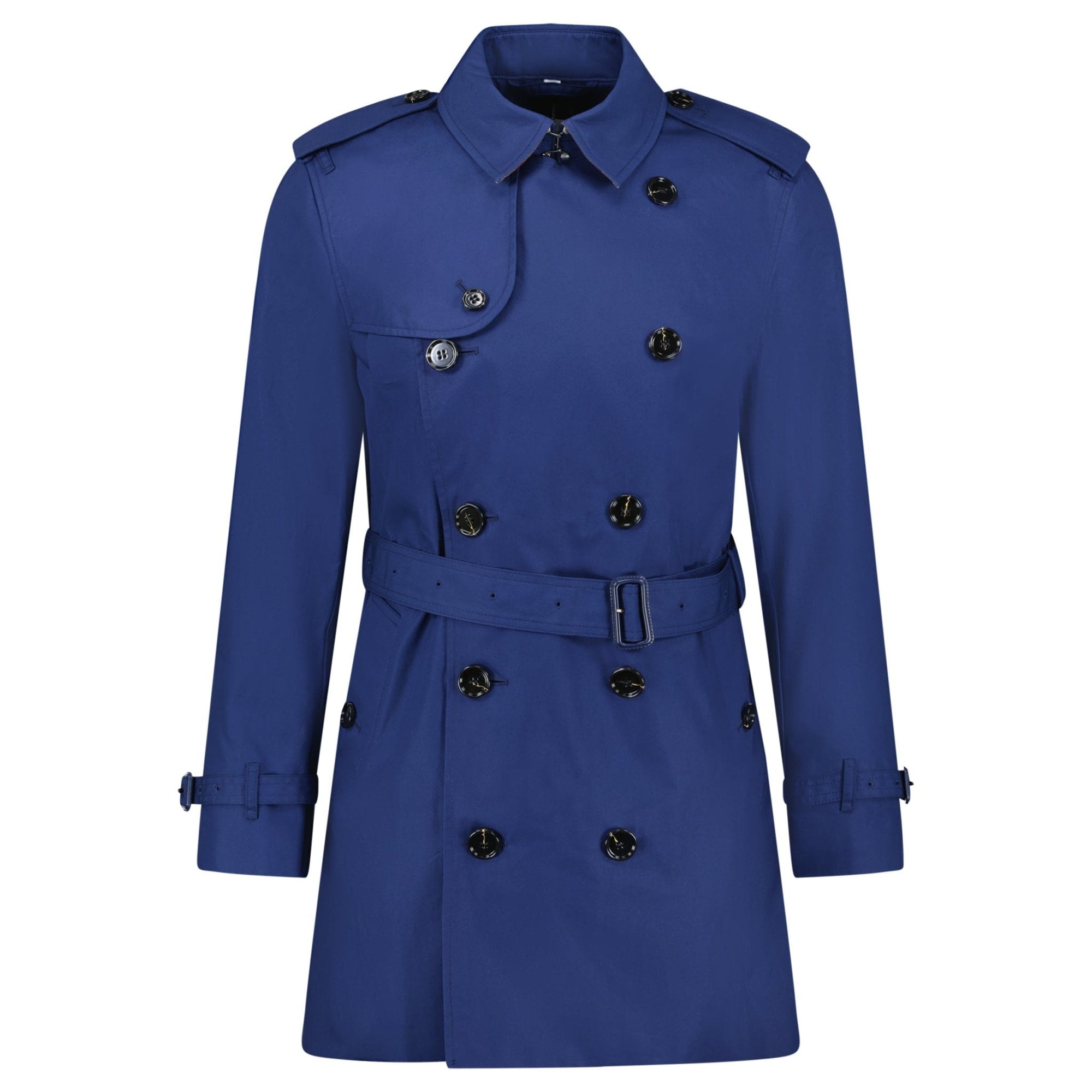 Burberry 'Brockham' Double Breasted Belted Trench Jacket Navy