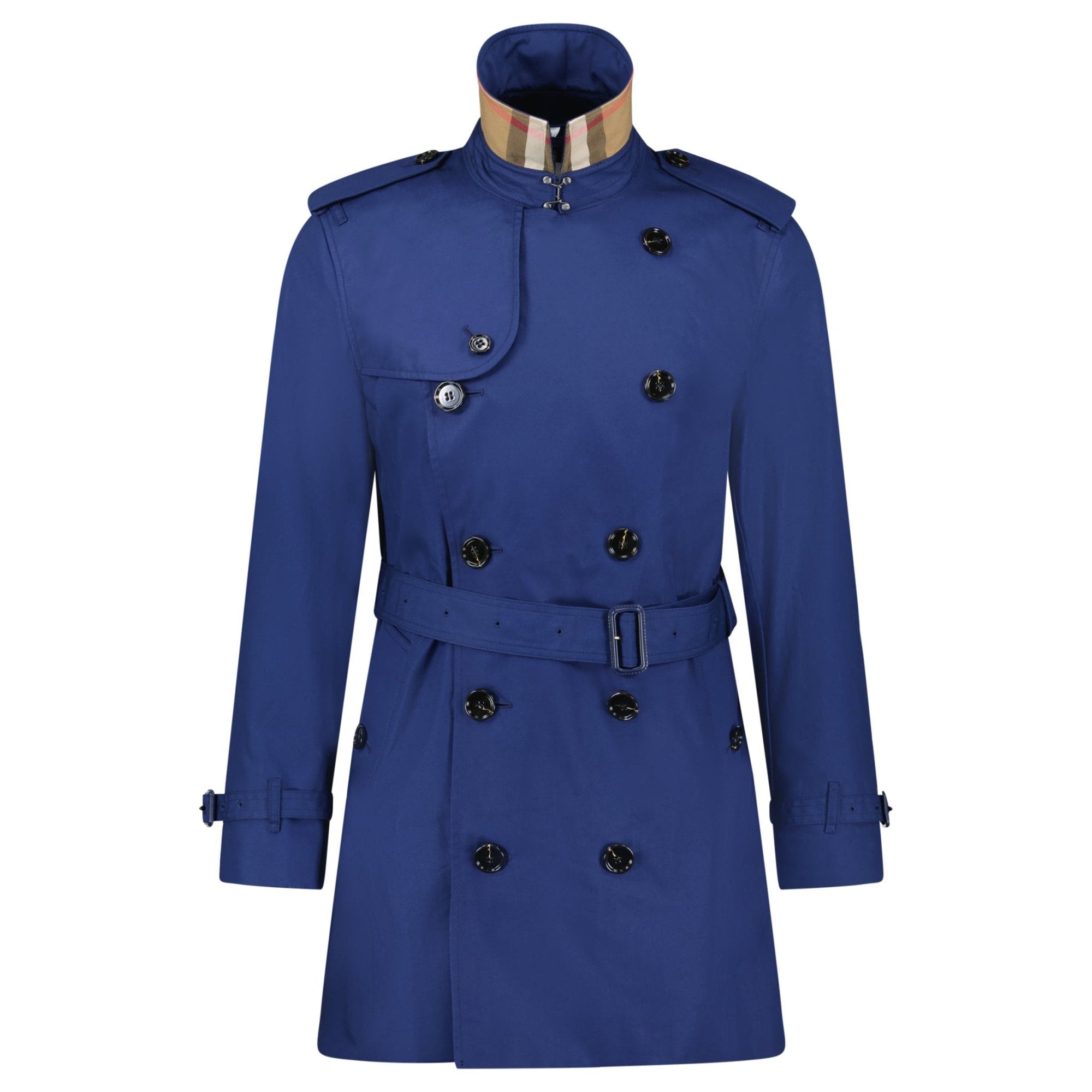 Burberry 'Brockham' Double Breasted Belted Trench Jacket Navy