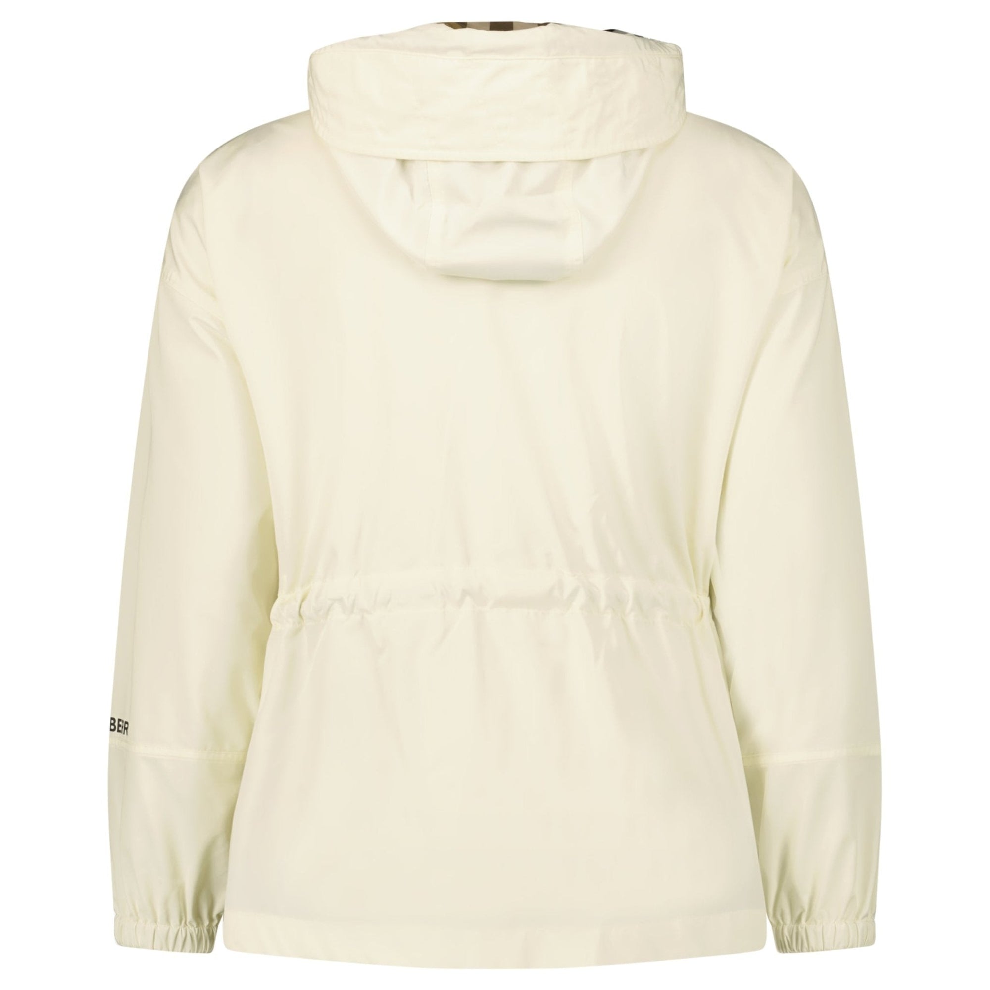 Burberry 'Birley' Check Hooded Rain Jacket Vanilla