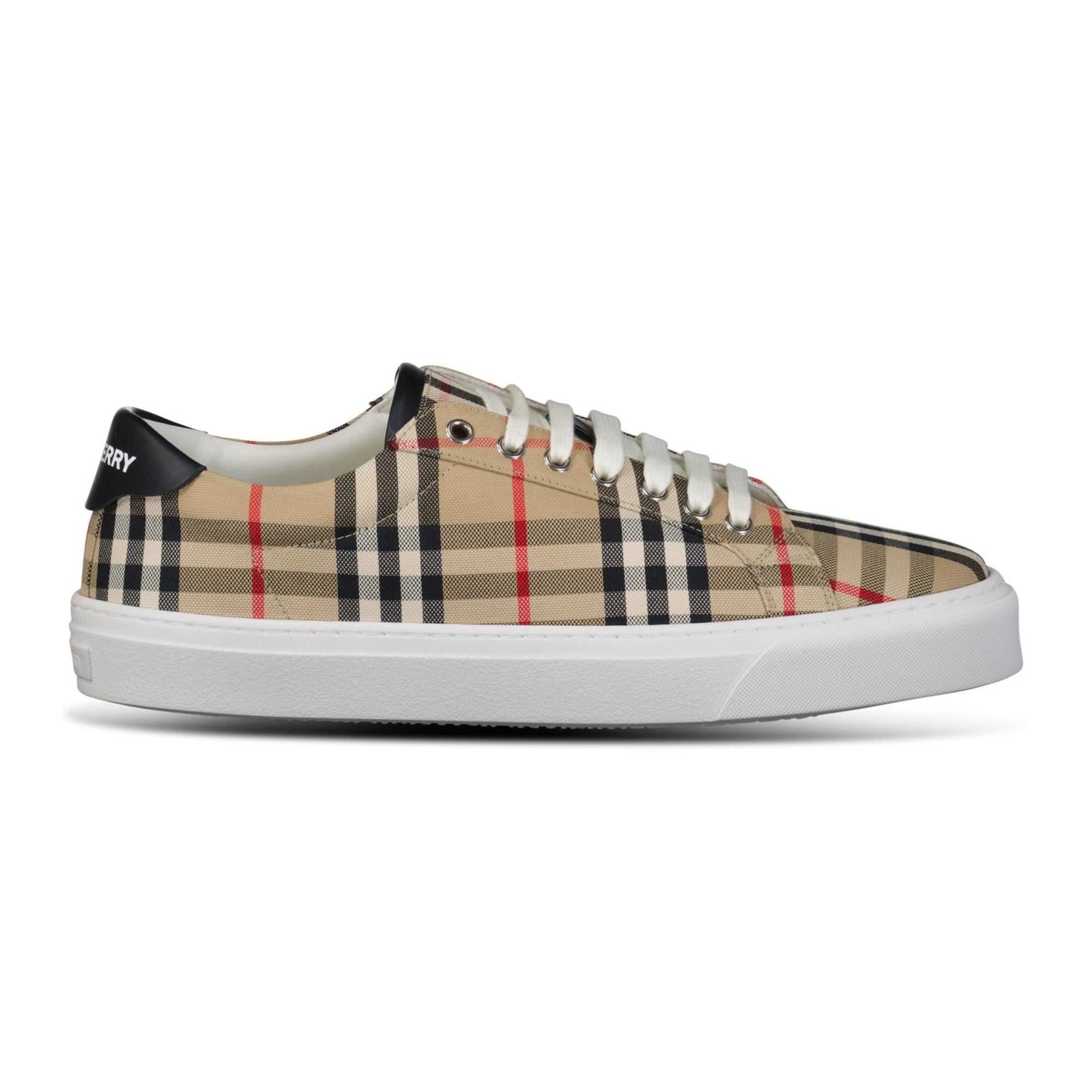 Burberry Canvas Check Trainers Archive Beige