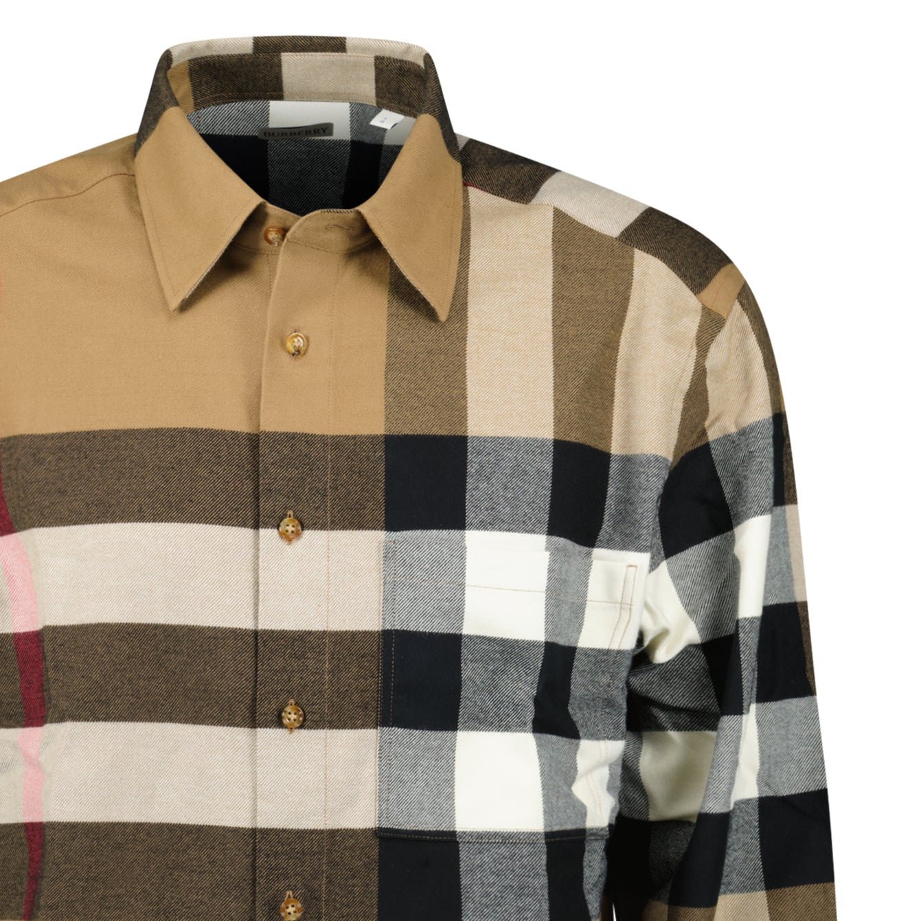 Burberry 'Claverdon' Check Shirt in Taupe Brown