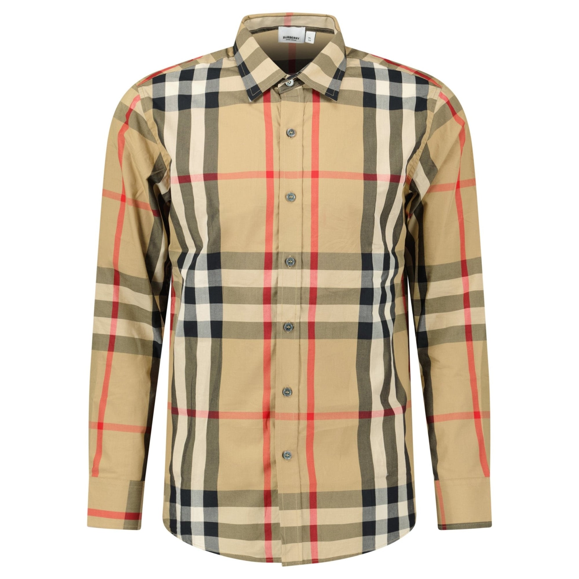 Burberry 'Claverdon' Check Shirt in Taupe brown