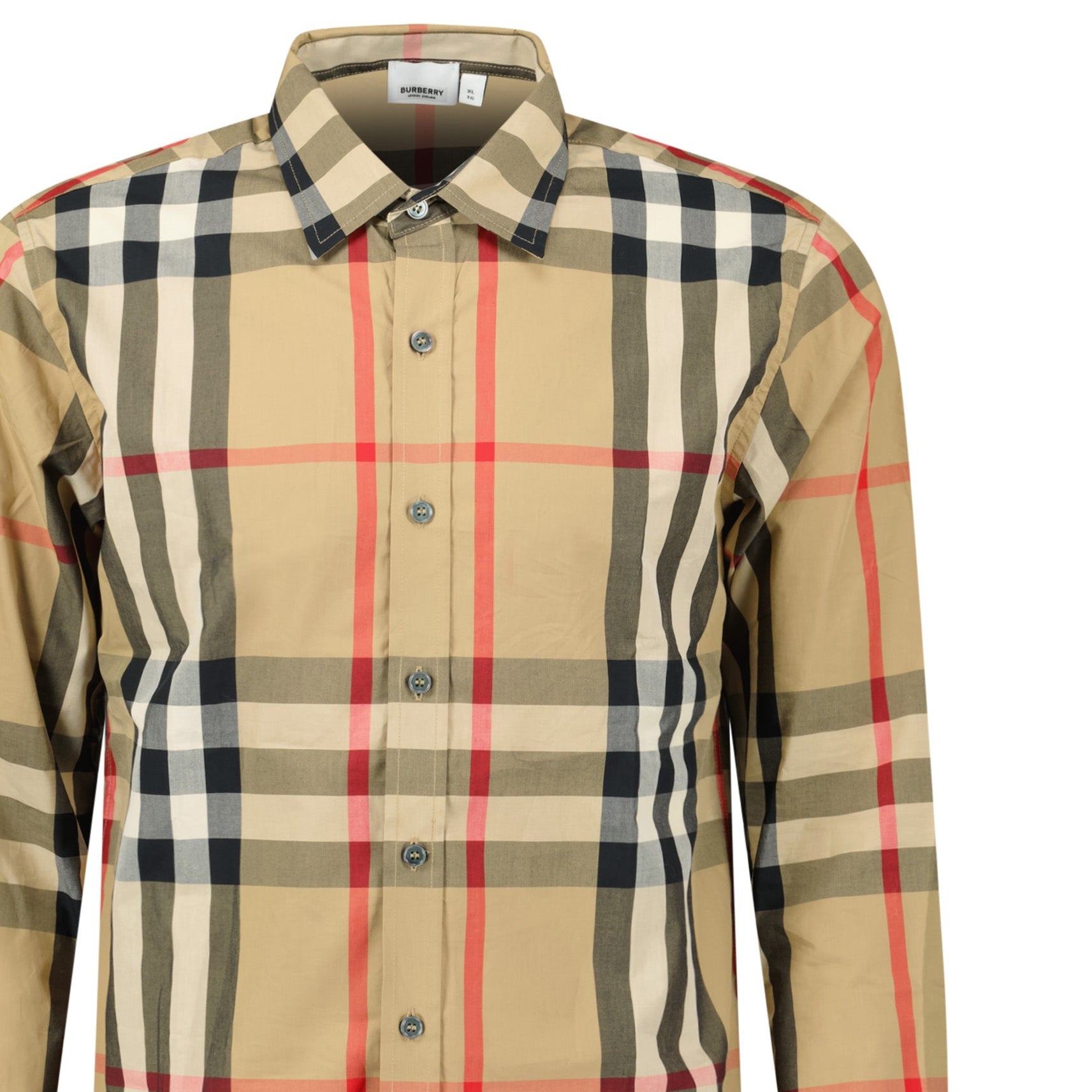 Burberry 'Claverdon' Check Shirt in Taupe brown