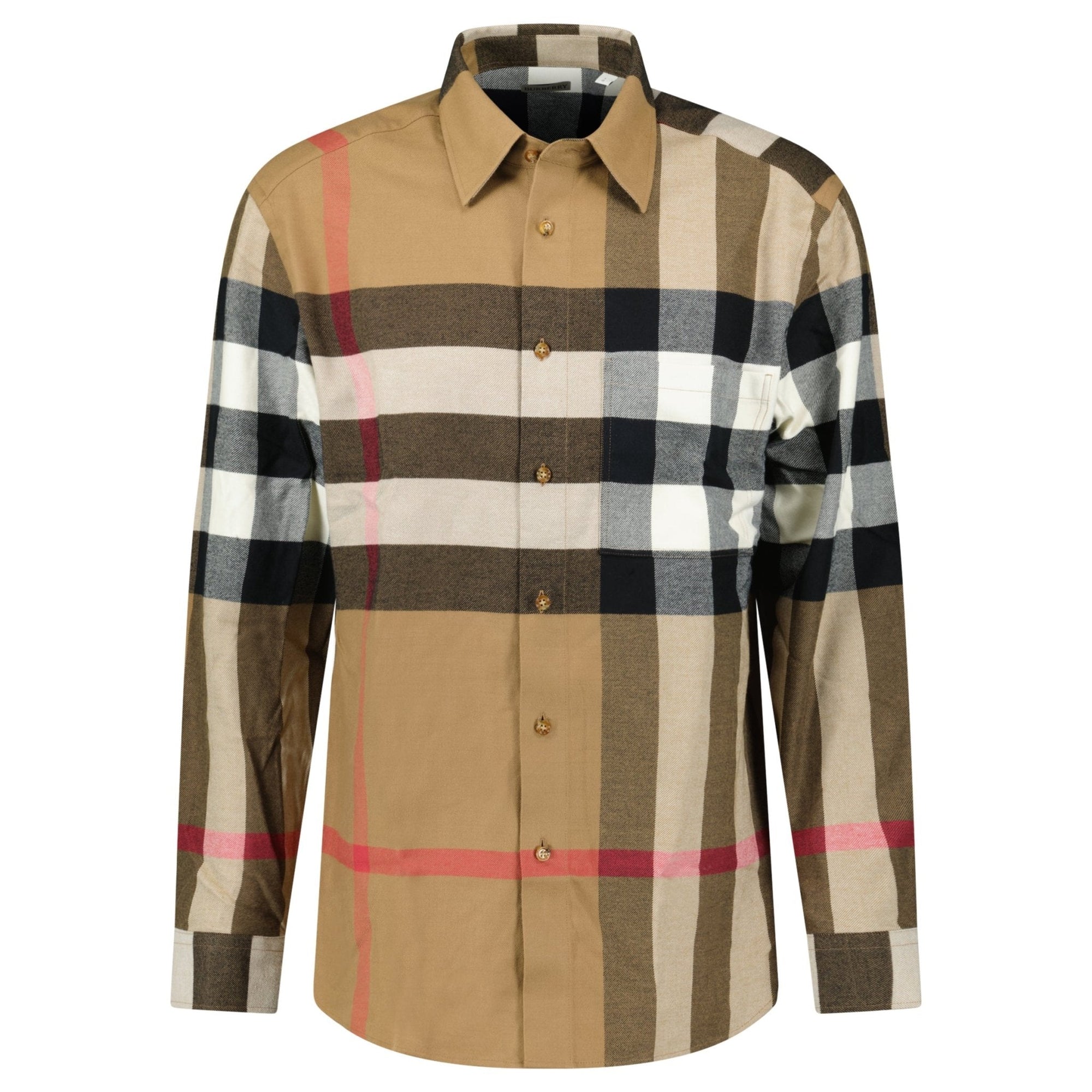 Burberry 'Claverdon' Check Shirt in Taupe Brown