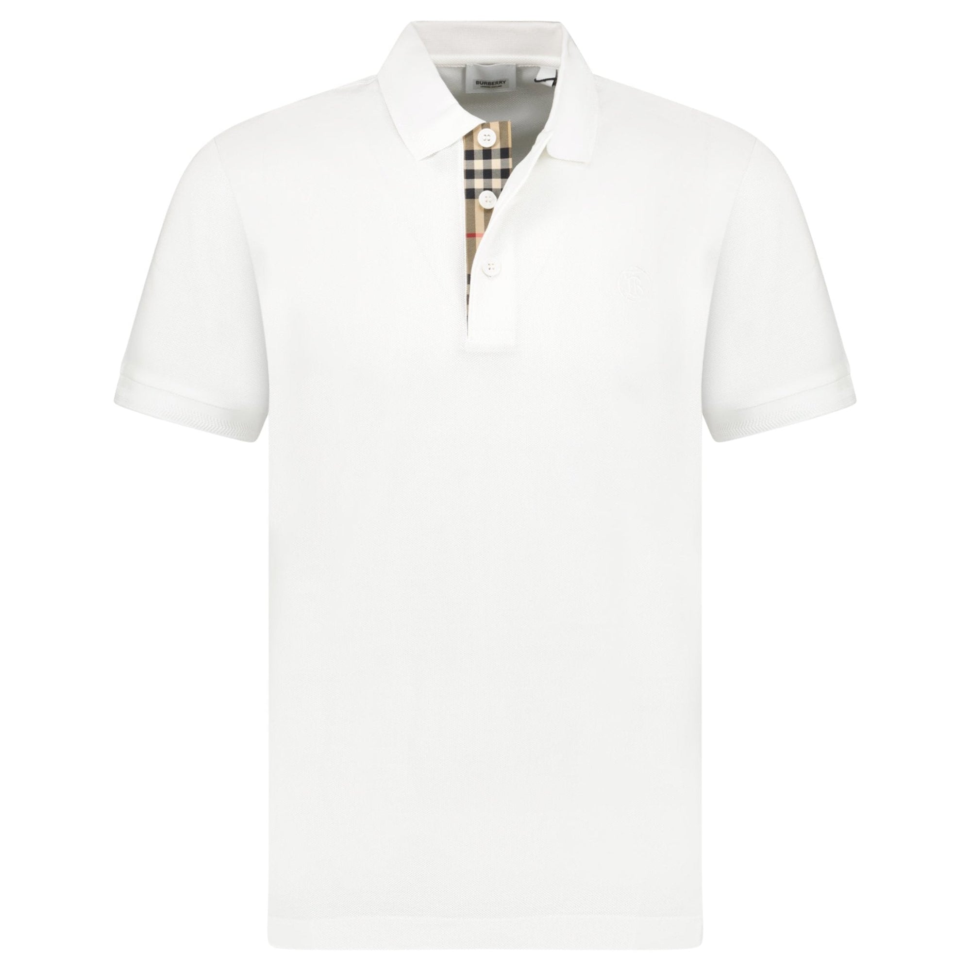Burberry Burberry 'Eddie' TB Check Polo White