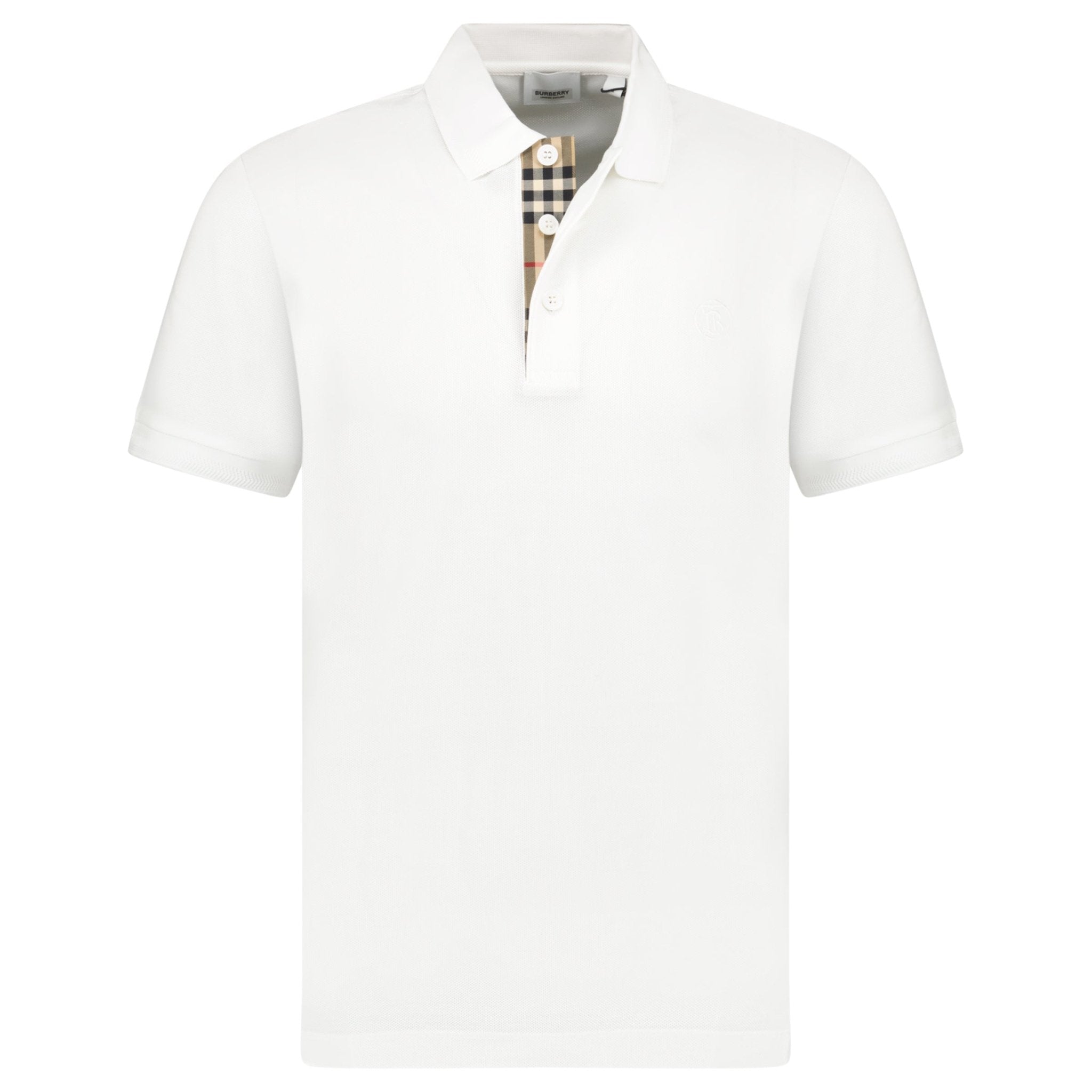 Burberry Burberry 'Eddie' TB Check Polo White