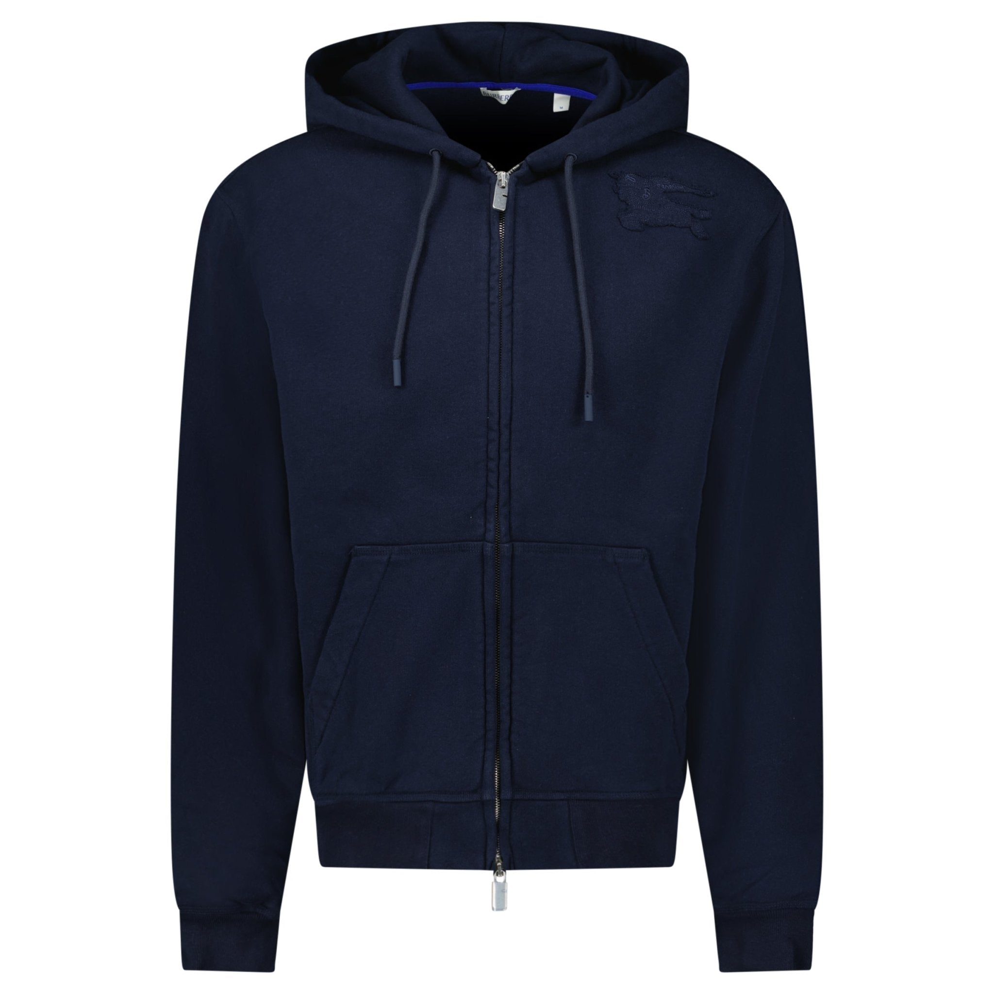 Burberry Embroidery Relaxed Fit Horseferry Logo Jacket Navy