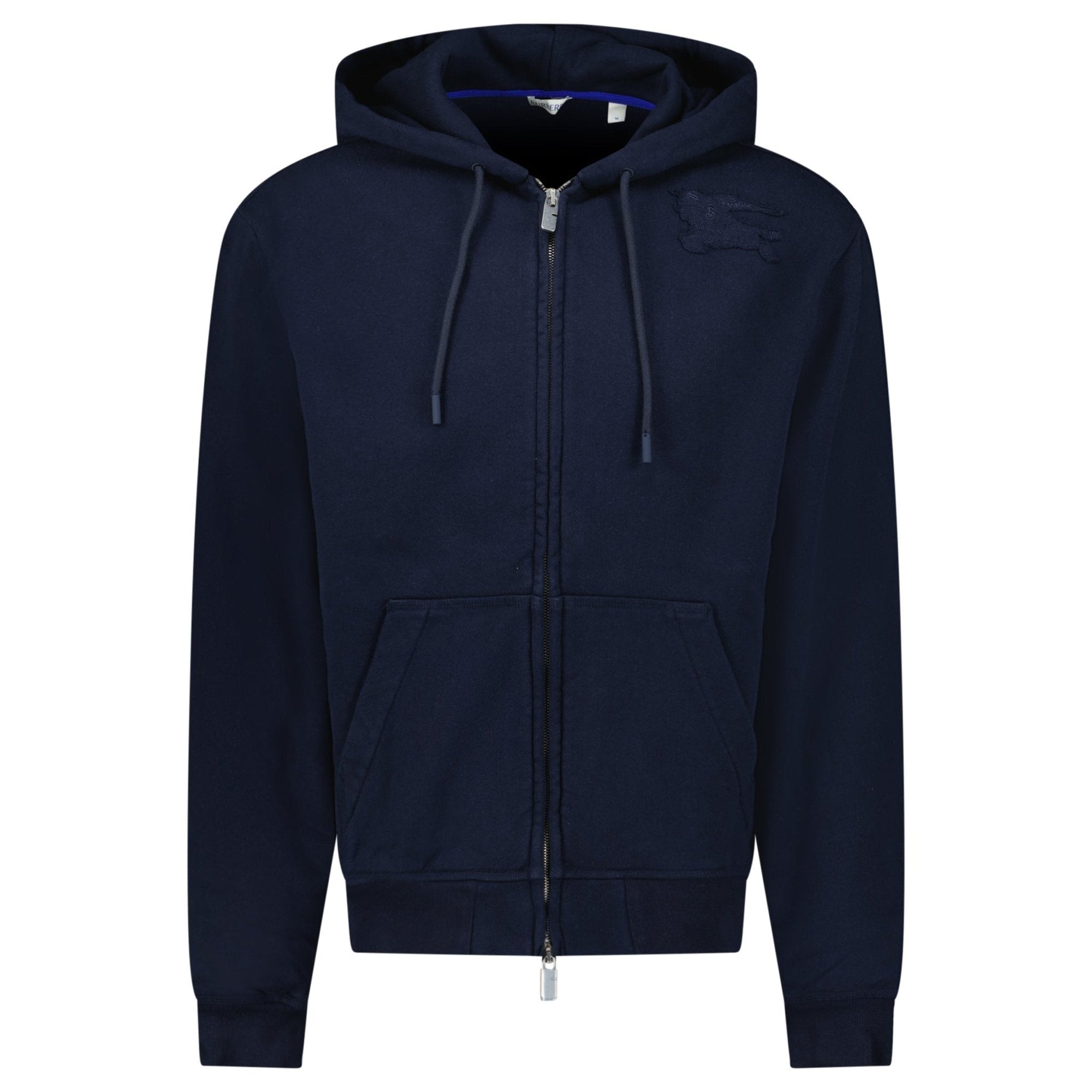 Burberry Embroidery Relaxed Fit Horseferry Logo Jacket Navy