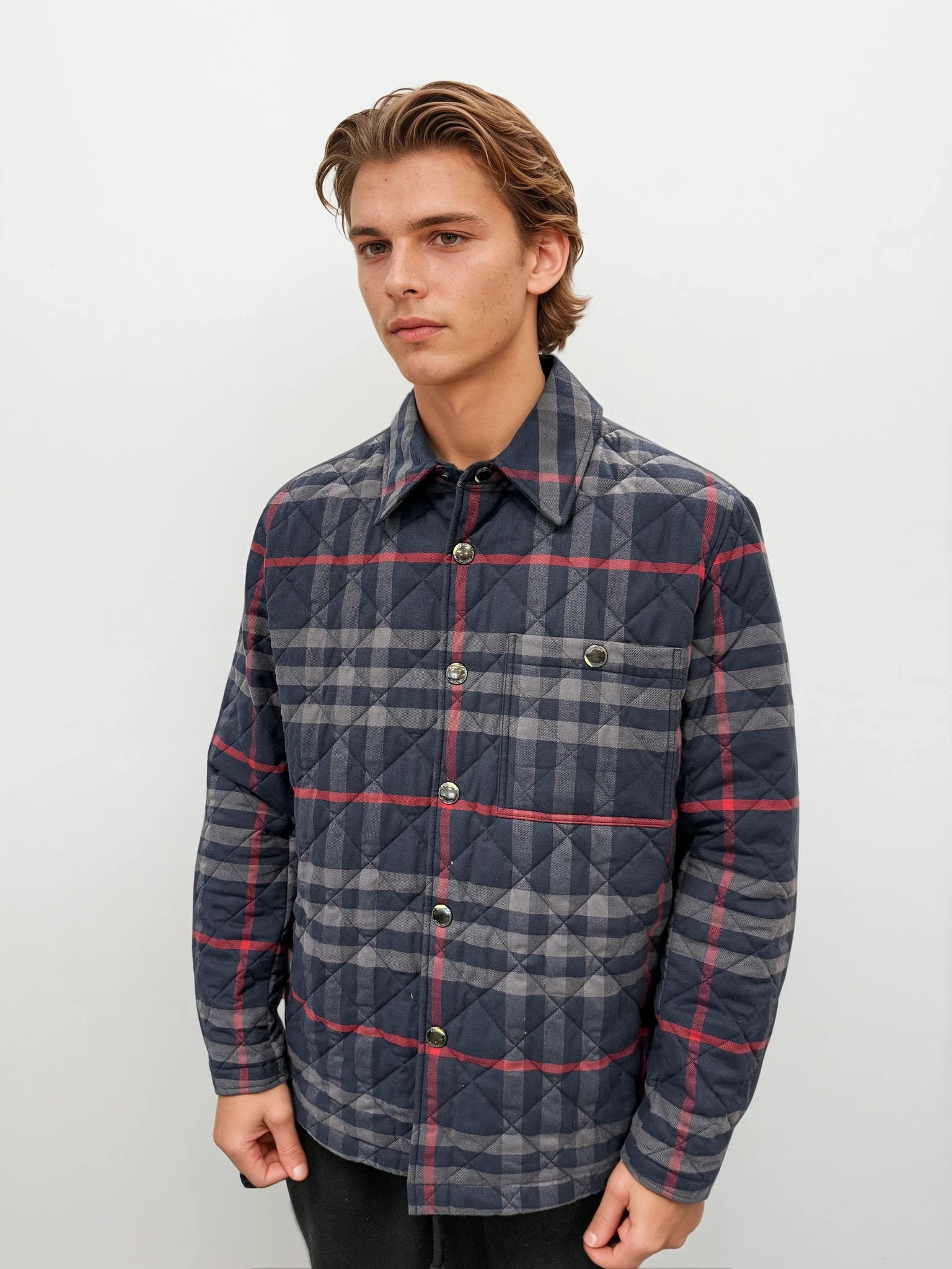 Burberry 'Forres' Diamond Quilted Jacket Navy