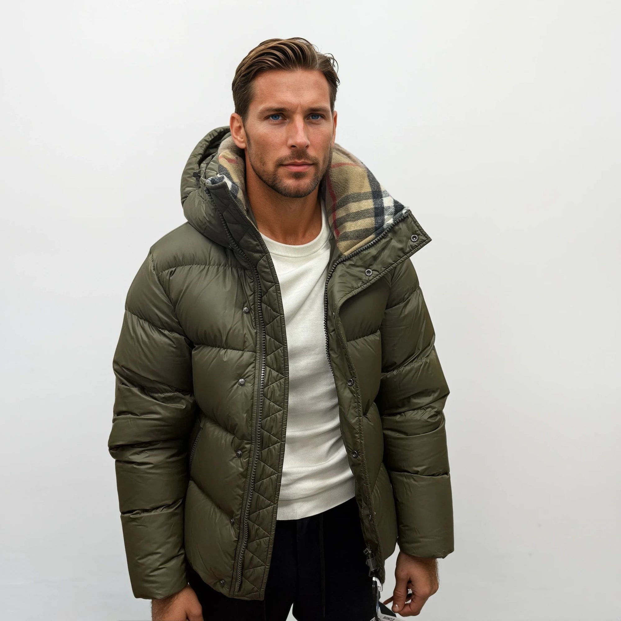 Burberry Halsby Down Puffer Jacket Khaki Green