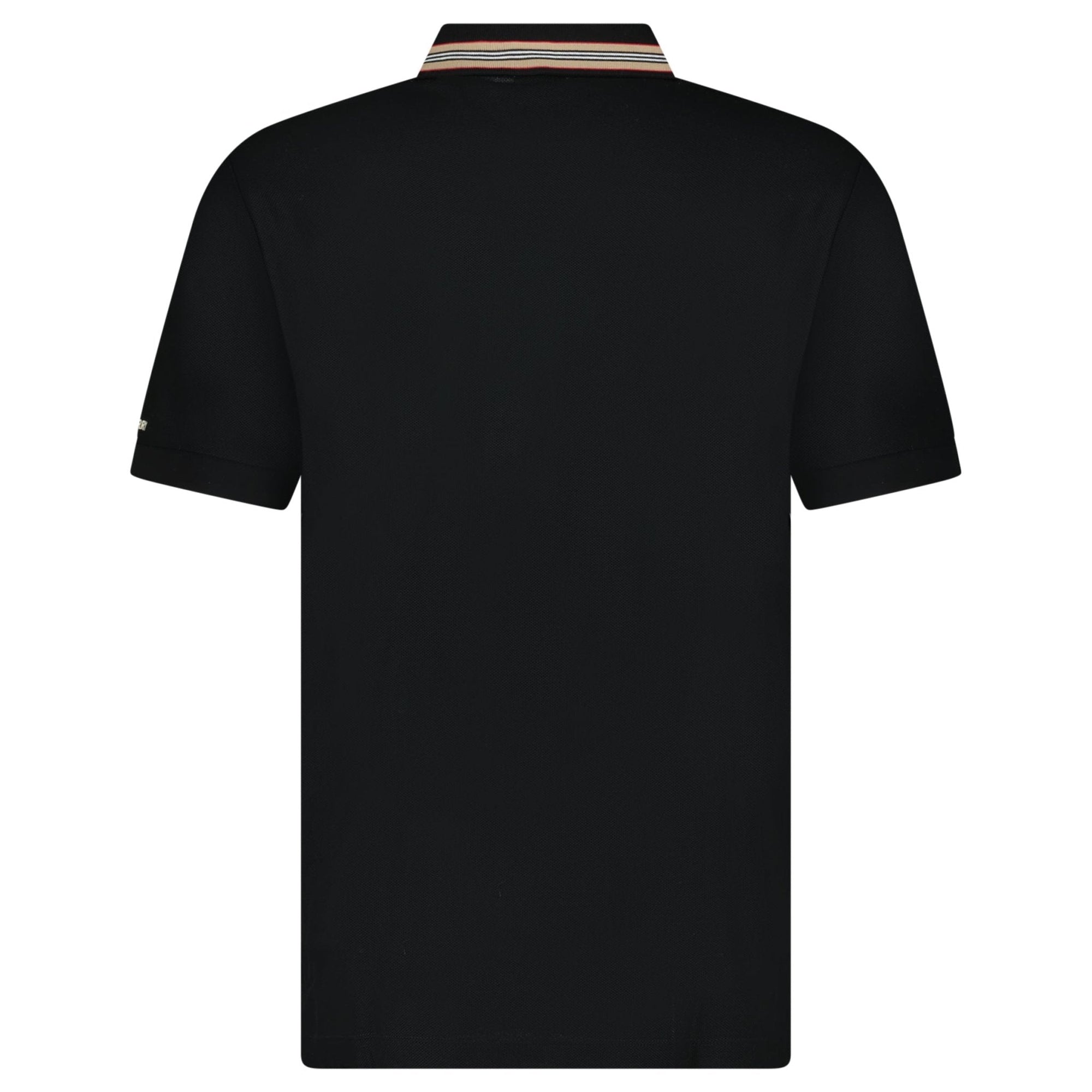 Burberry ‘Hartford’ Striped Check Short Sleeve Polo in Black