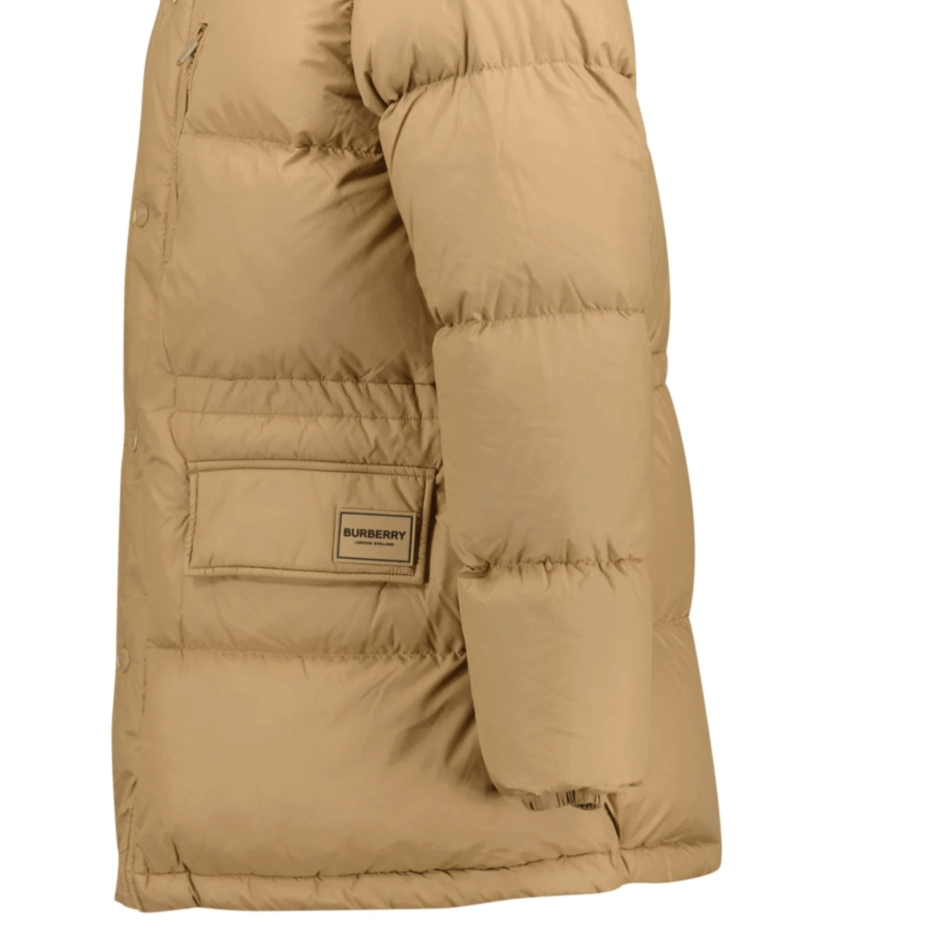 Burberry Haworth Mid Length Down Puffer Jacket Beige