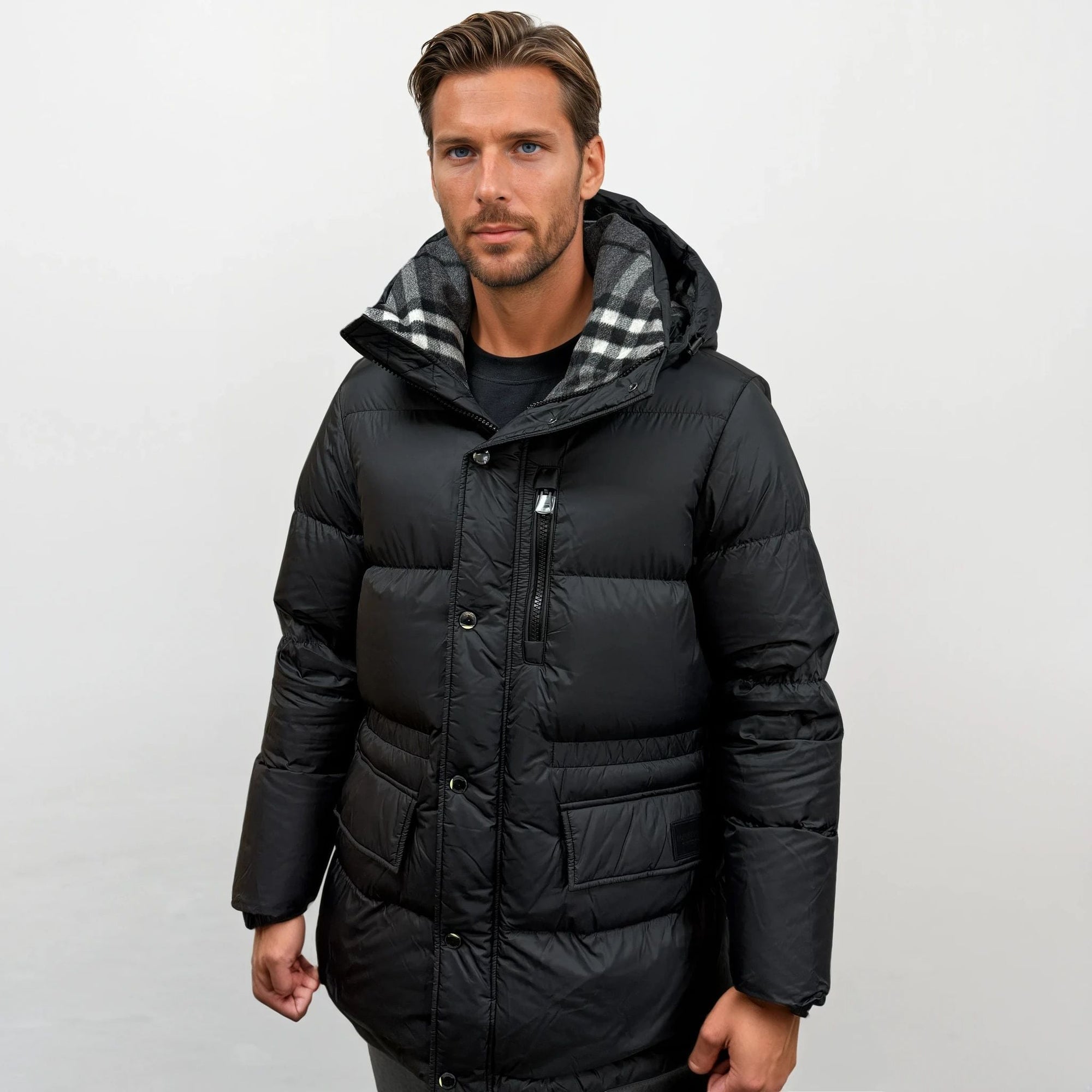 Burberry Haworth Mid Length Down Puffer Jacket Black