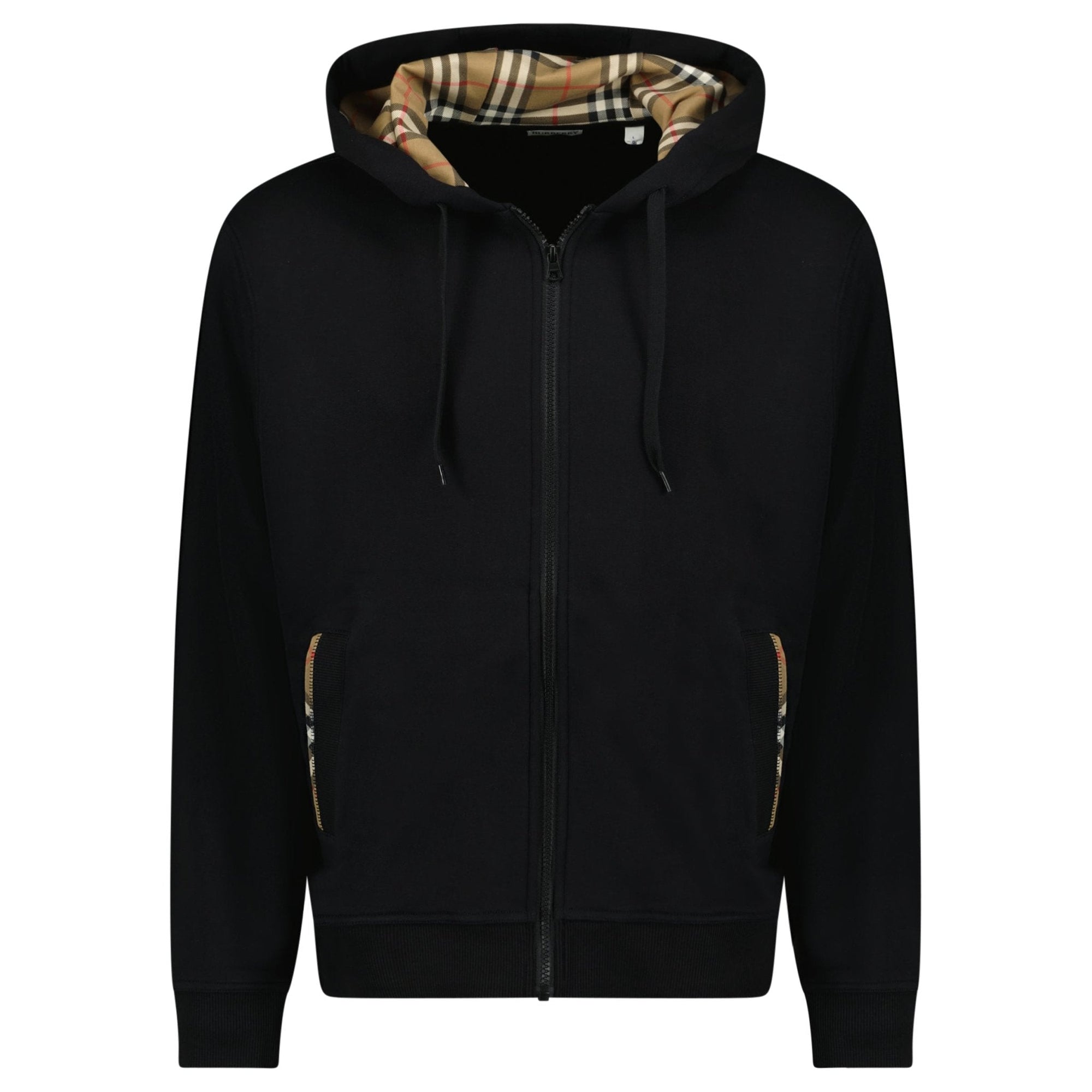 Burberry 'Keira' Logo Hoodie Zip Sweatshirt Black