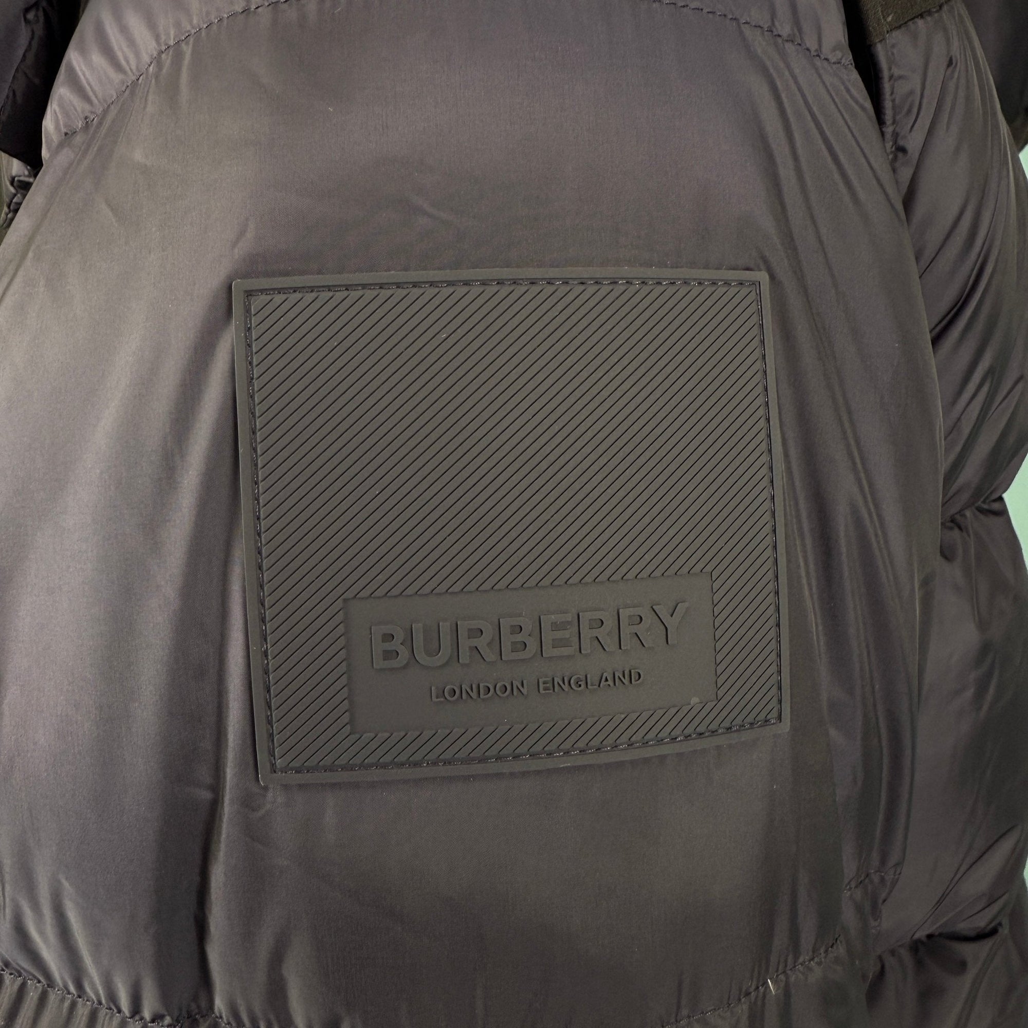 Burberry 'Leeds' Detachable Sleeve Hooded Down Jacket Navy