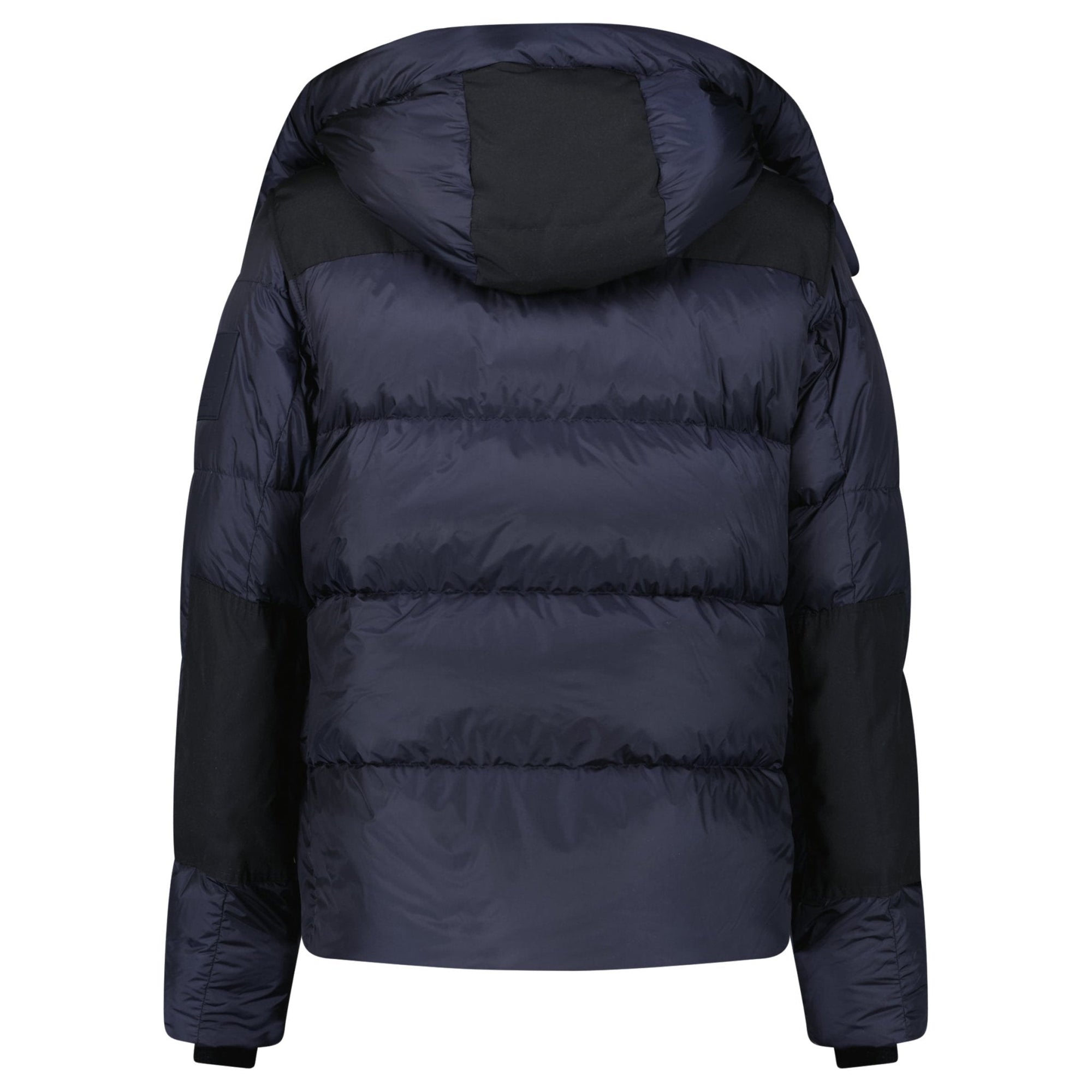 Burberry 'Leeds' Detachable Sleeve Hooded Down Jacket Navy