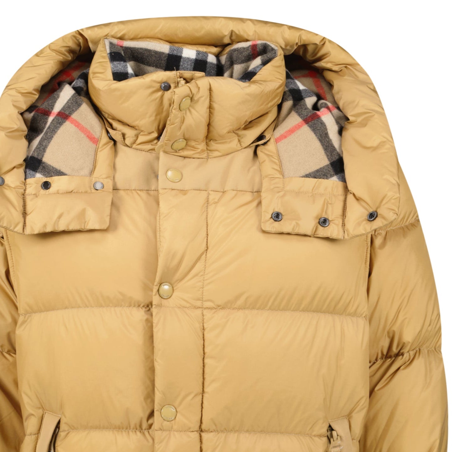 Burberry 'Leeds' Detachable Sleeve Hooded Down Jacket Warm Honey