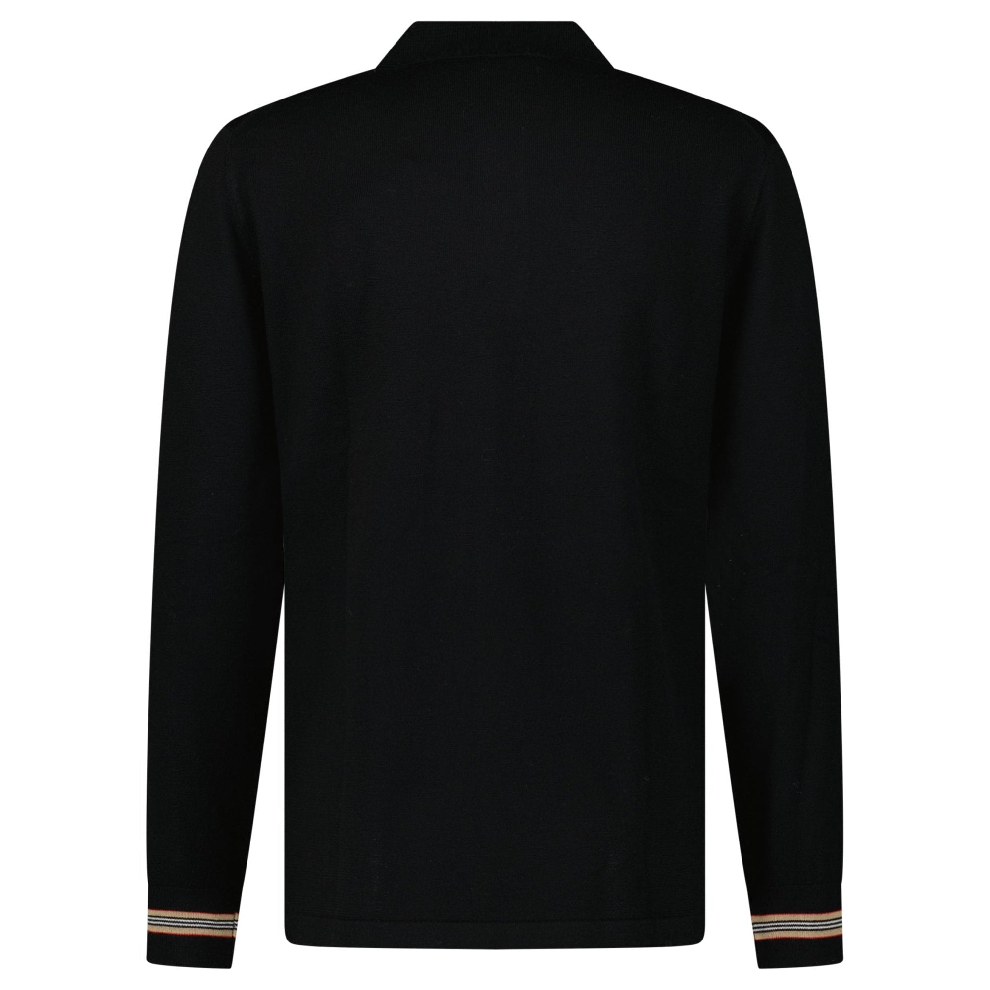 Burberry 'Pace' Signature Stripe Wool Polo Black