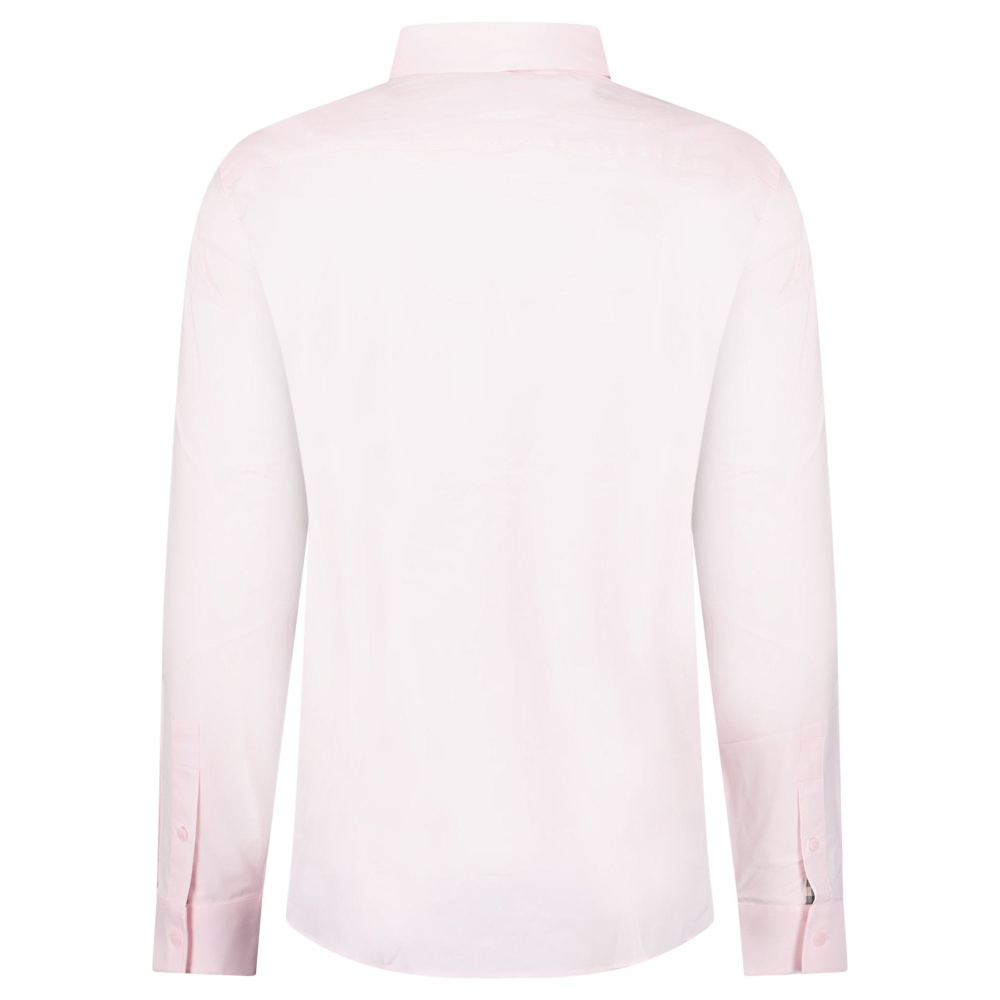 Burberry 'Shefford' Check Placket Long Sleeve Shirt in Pale Pink