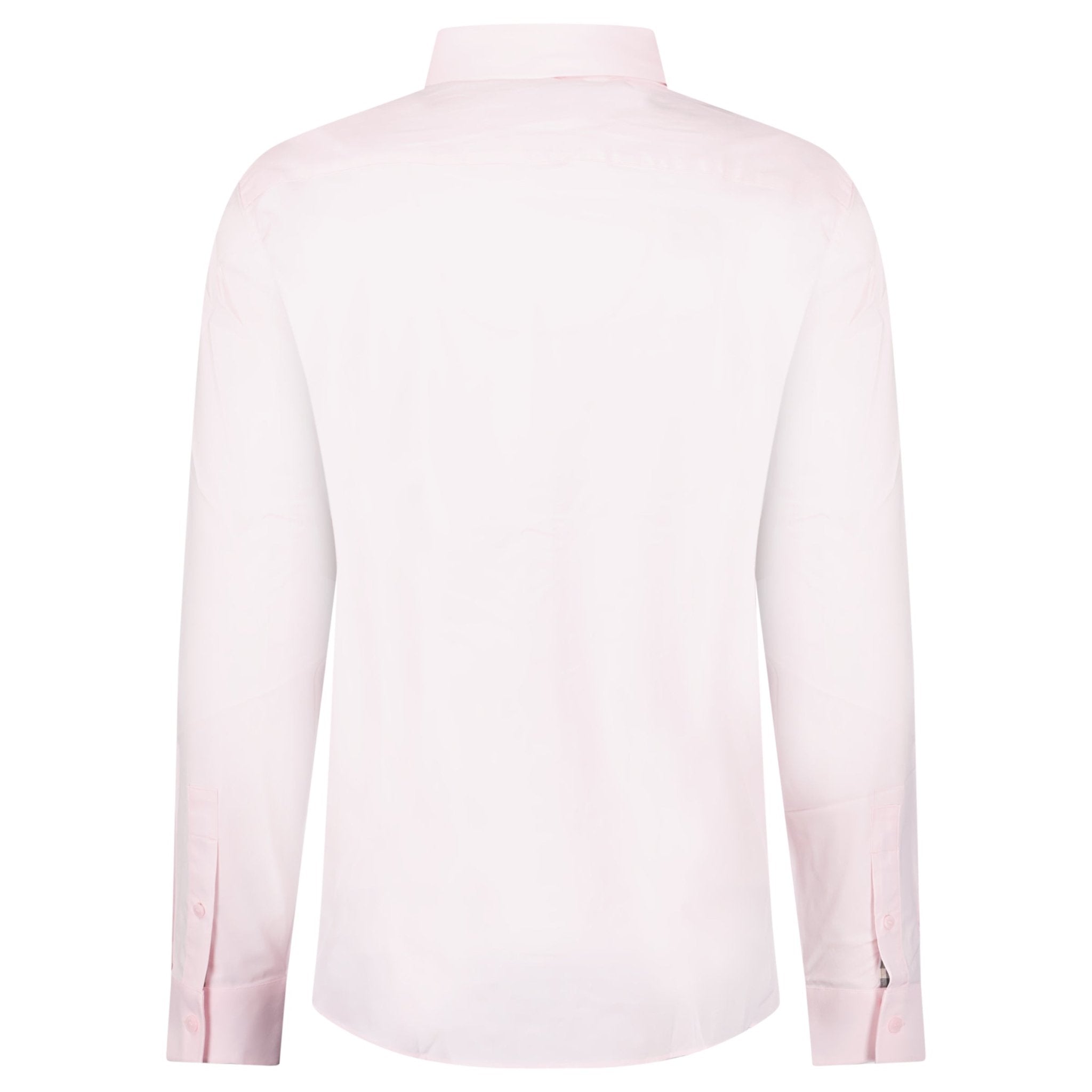 Burberry 'Shefford' Check Placket Long Sleeve Shirt in Pale Pink