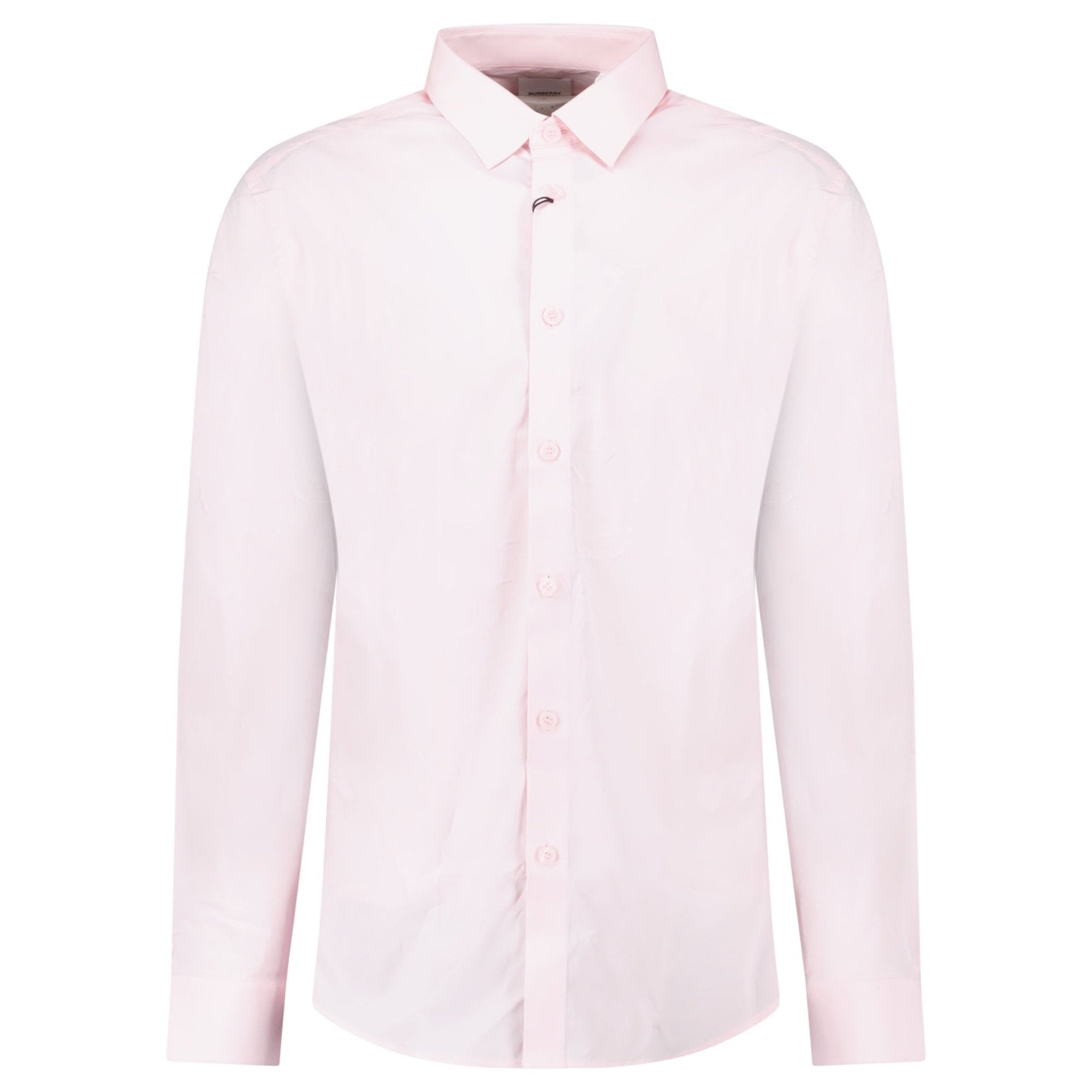 Burberry 'Shefford' Check Placket Long Sleeve Shirt in Pale Pink