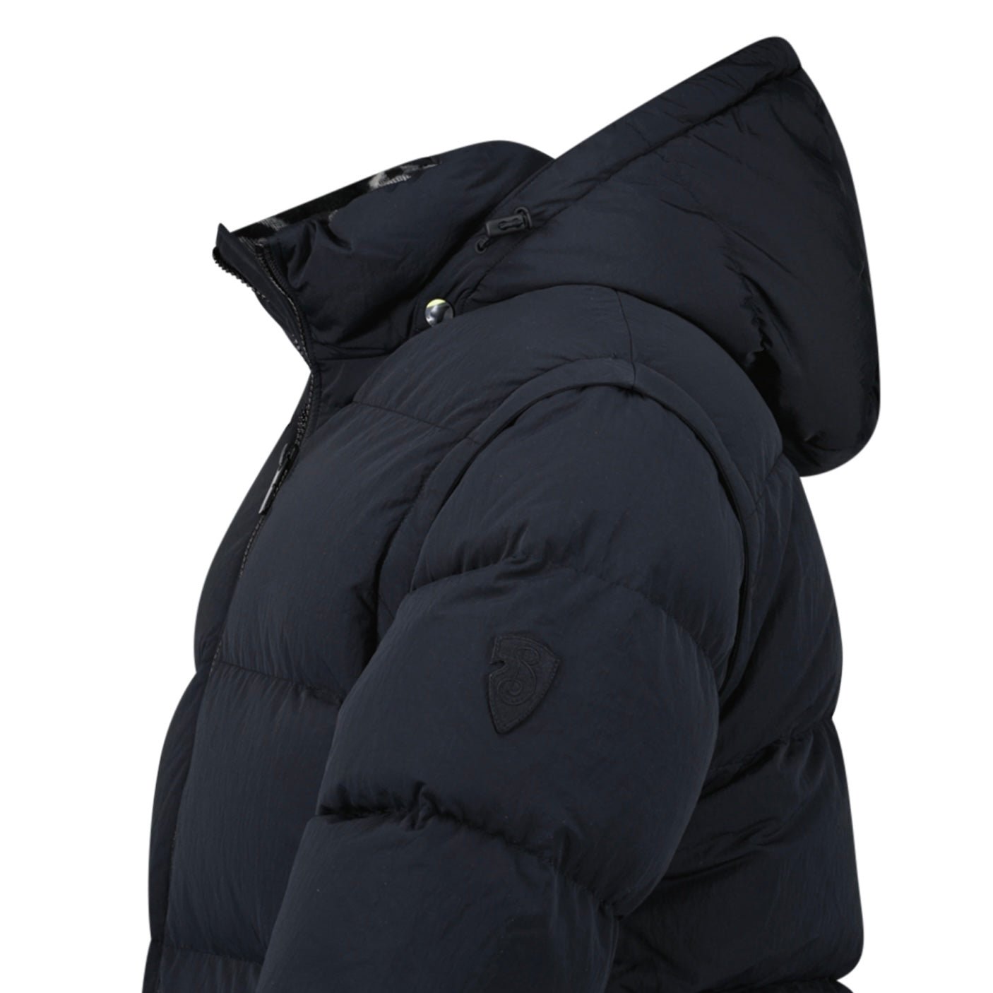 Burberry Technical Nylon Puffer Coat / Gilet in Charcoal Black