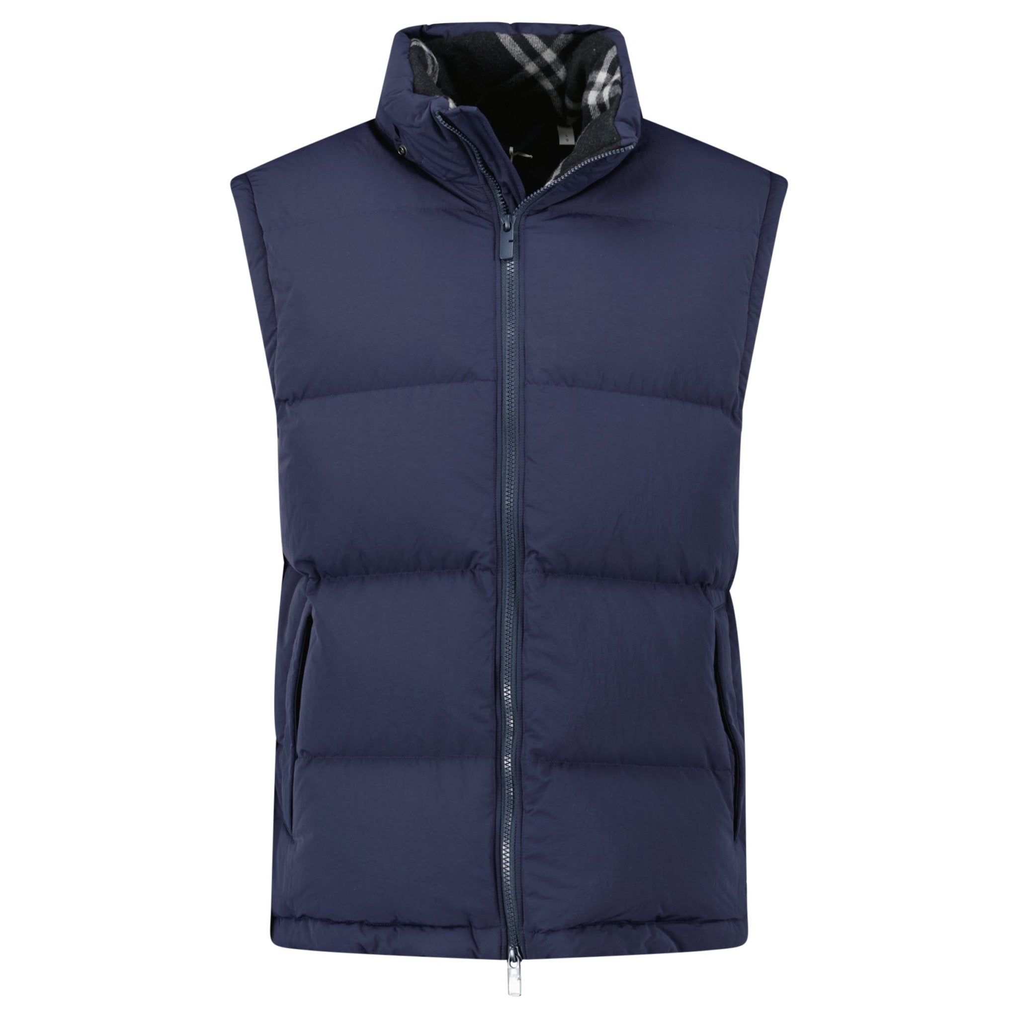 Burberry Technical Nylon Puffer Coat / Gilet in Navy