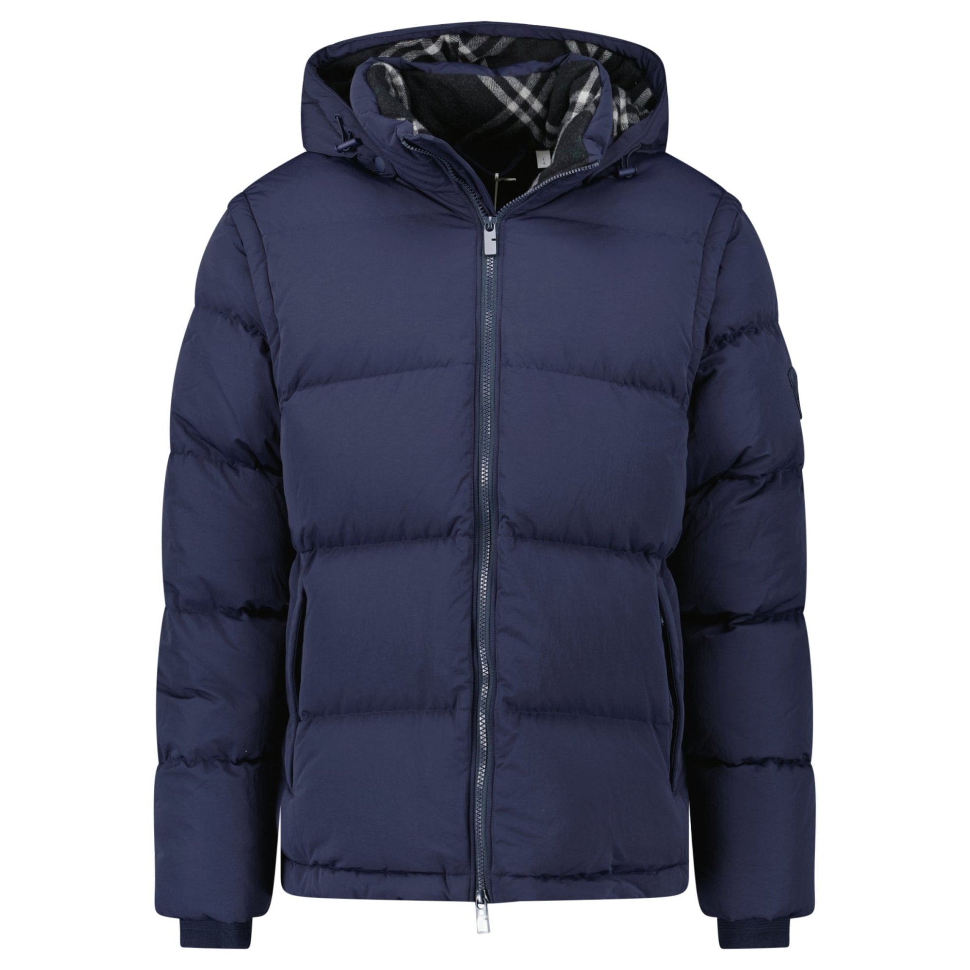Burberry Technical Nylon Puffer Coat / Gilet in Navy