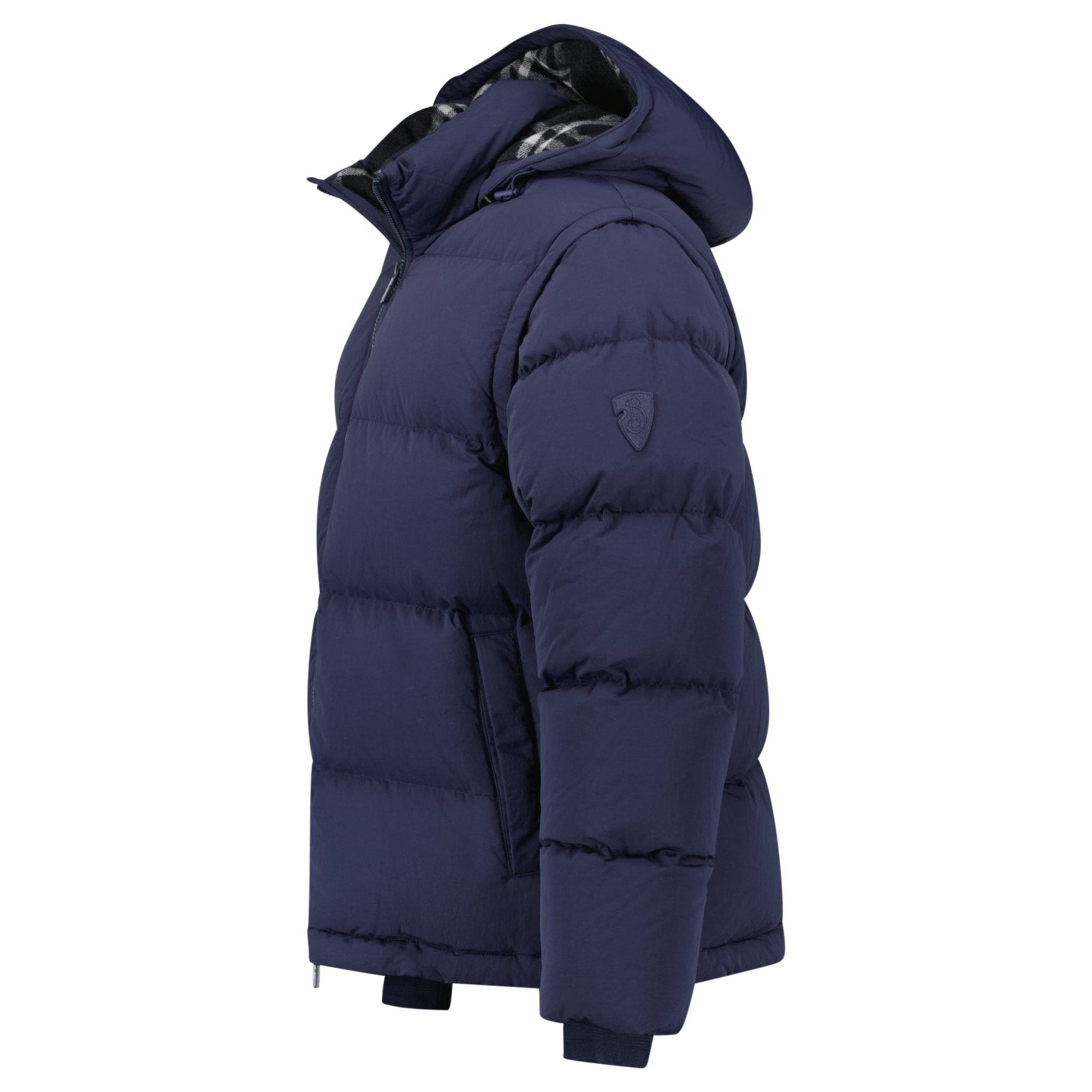 Burberry Technical Nylon Puffer Coat / Gilet in Navy