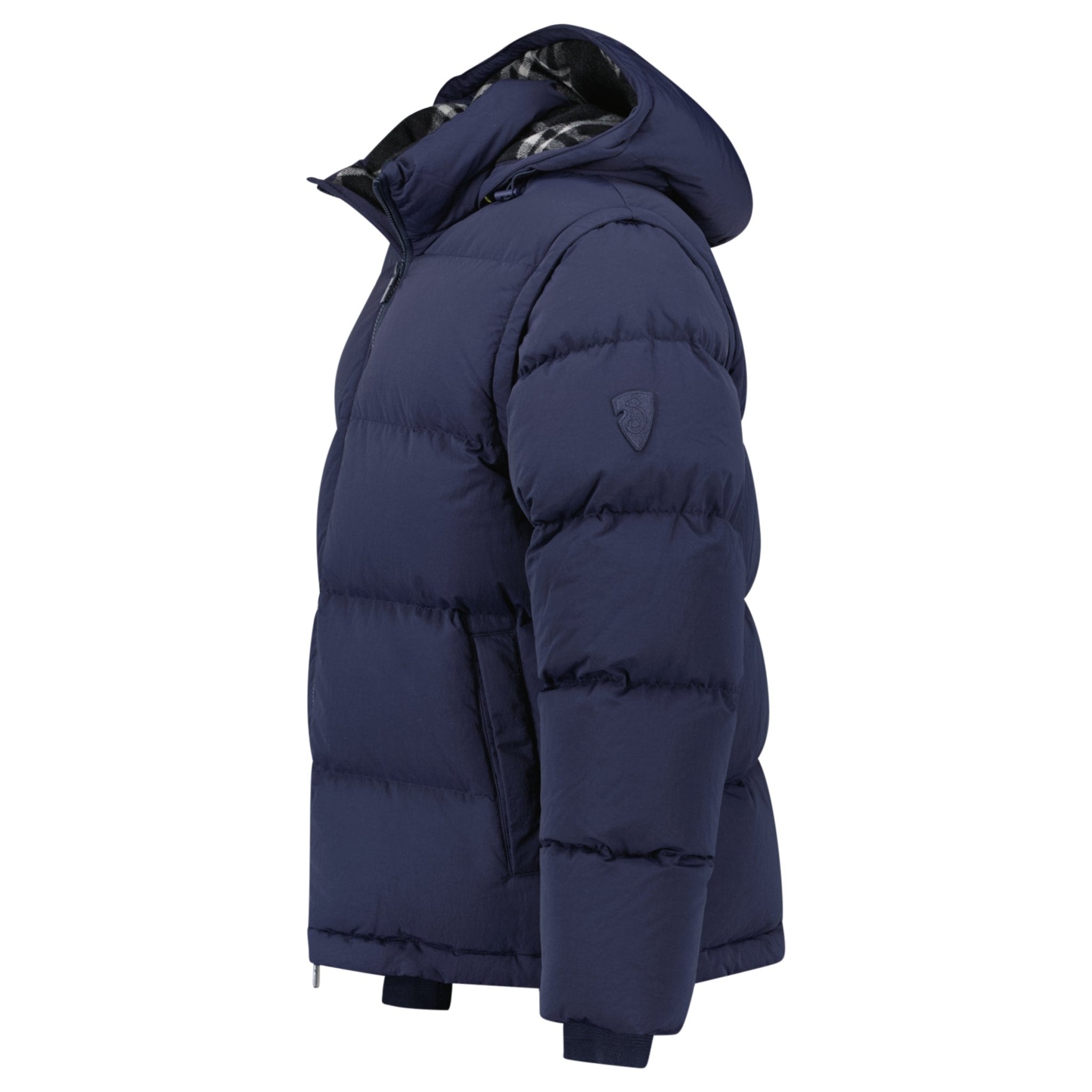 Burberry Technical Nylon Puffer Coat / Gilet in Navy