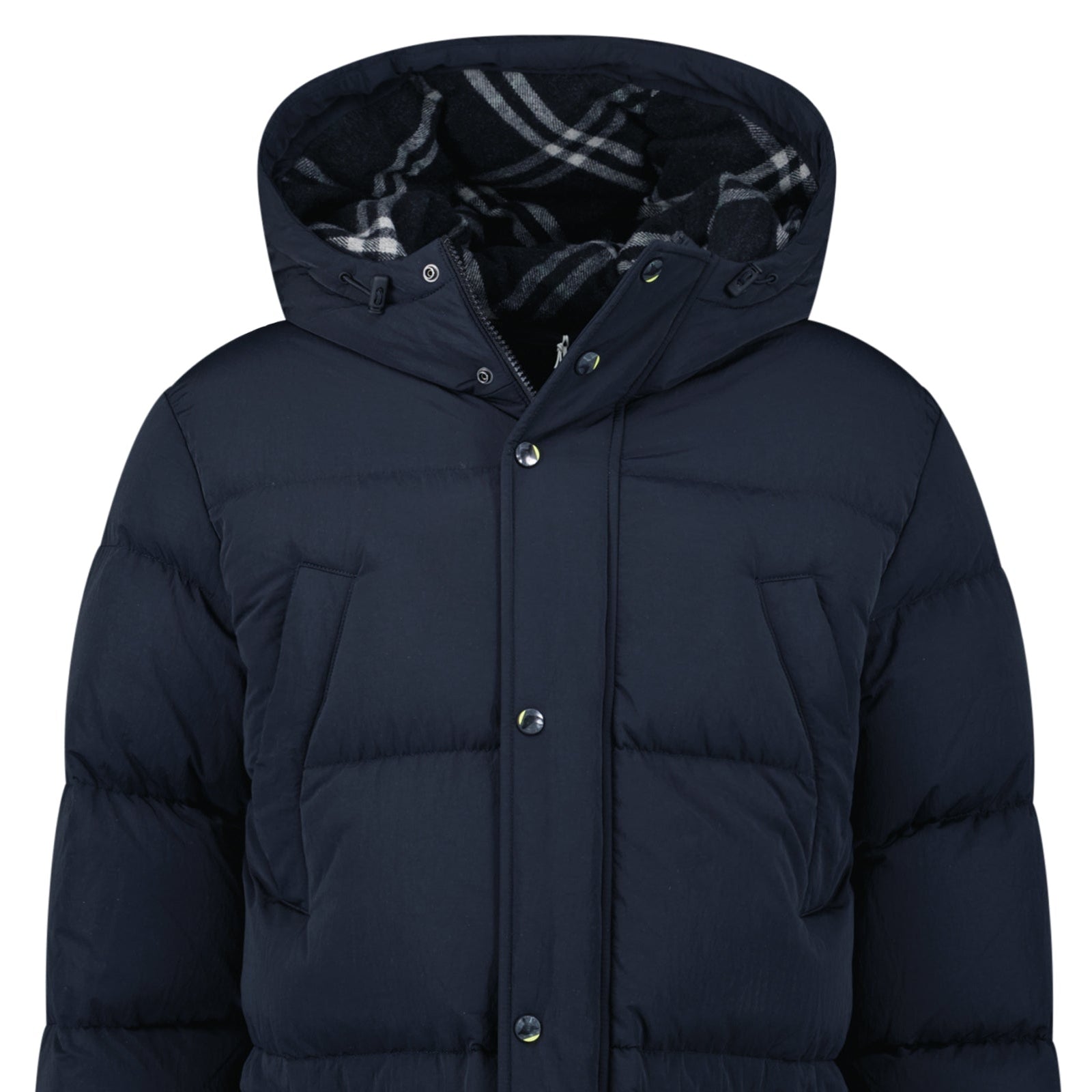 Burberry Technical Nylon Puffer Coat in Navy