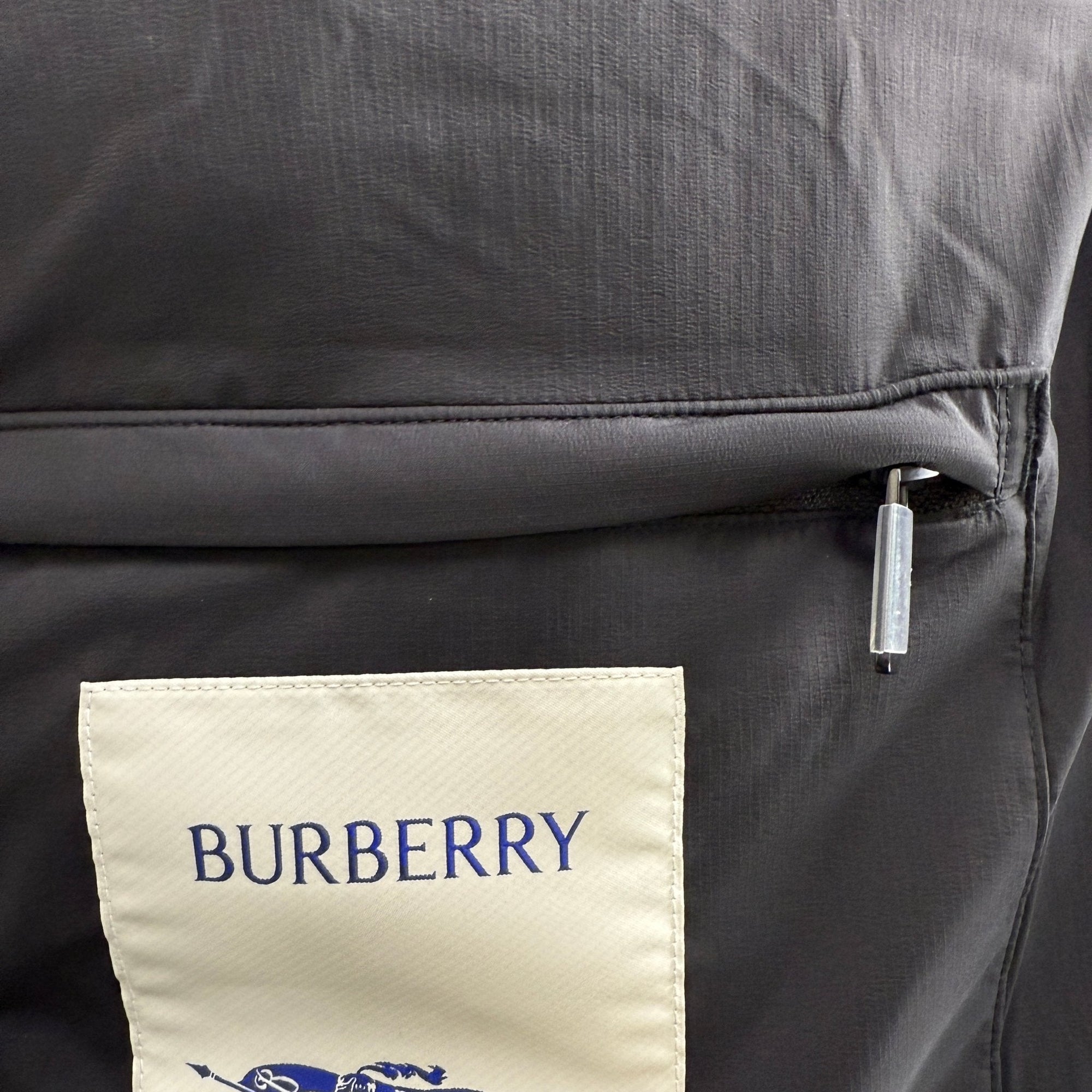 Burberry Technical Nylon Puffer Coat in Navy