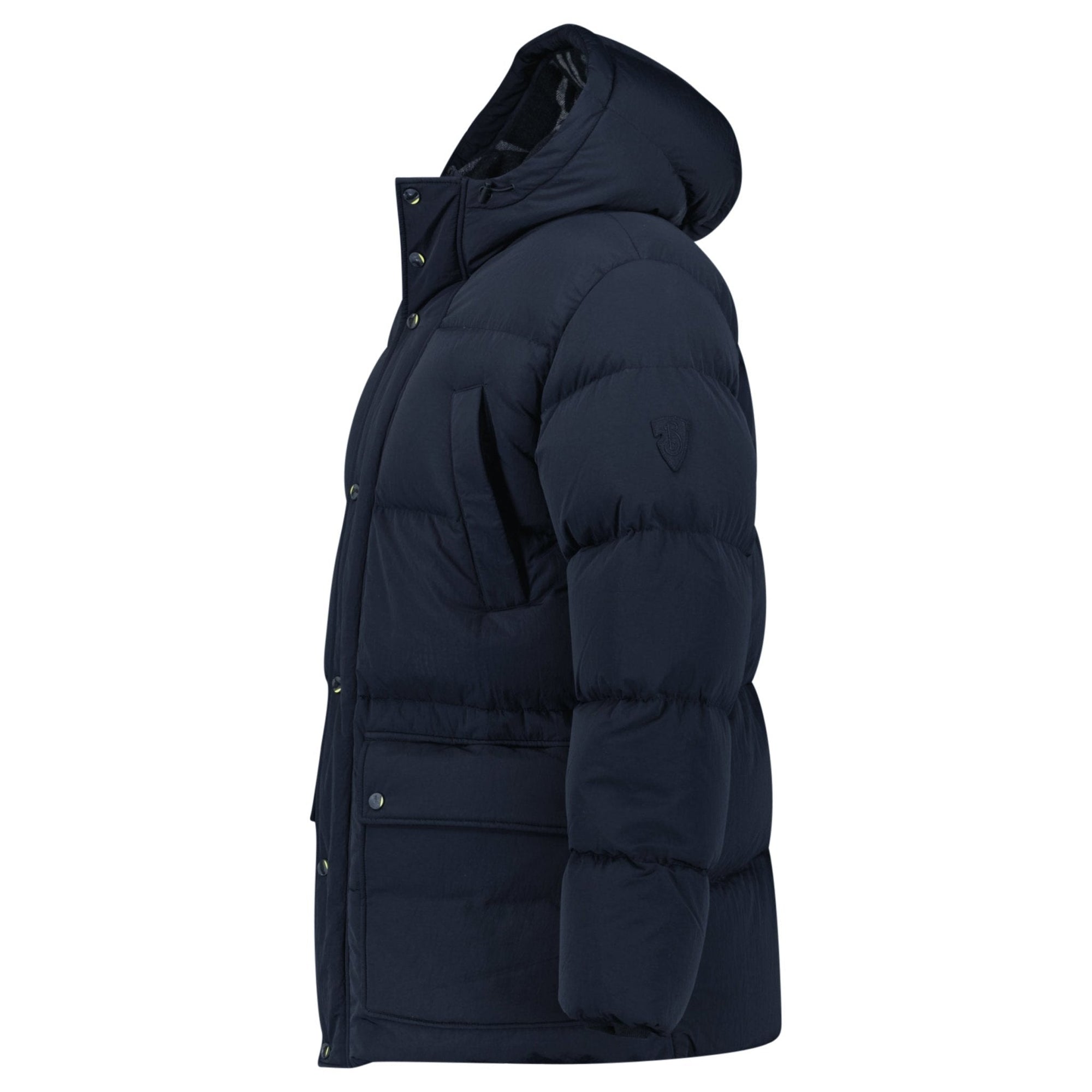 Burberry Technical Nylon Puffer Coat in Navy