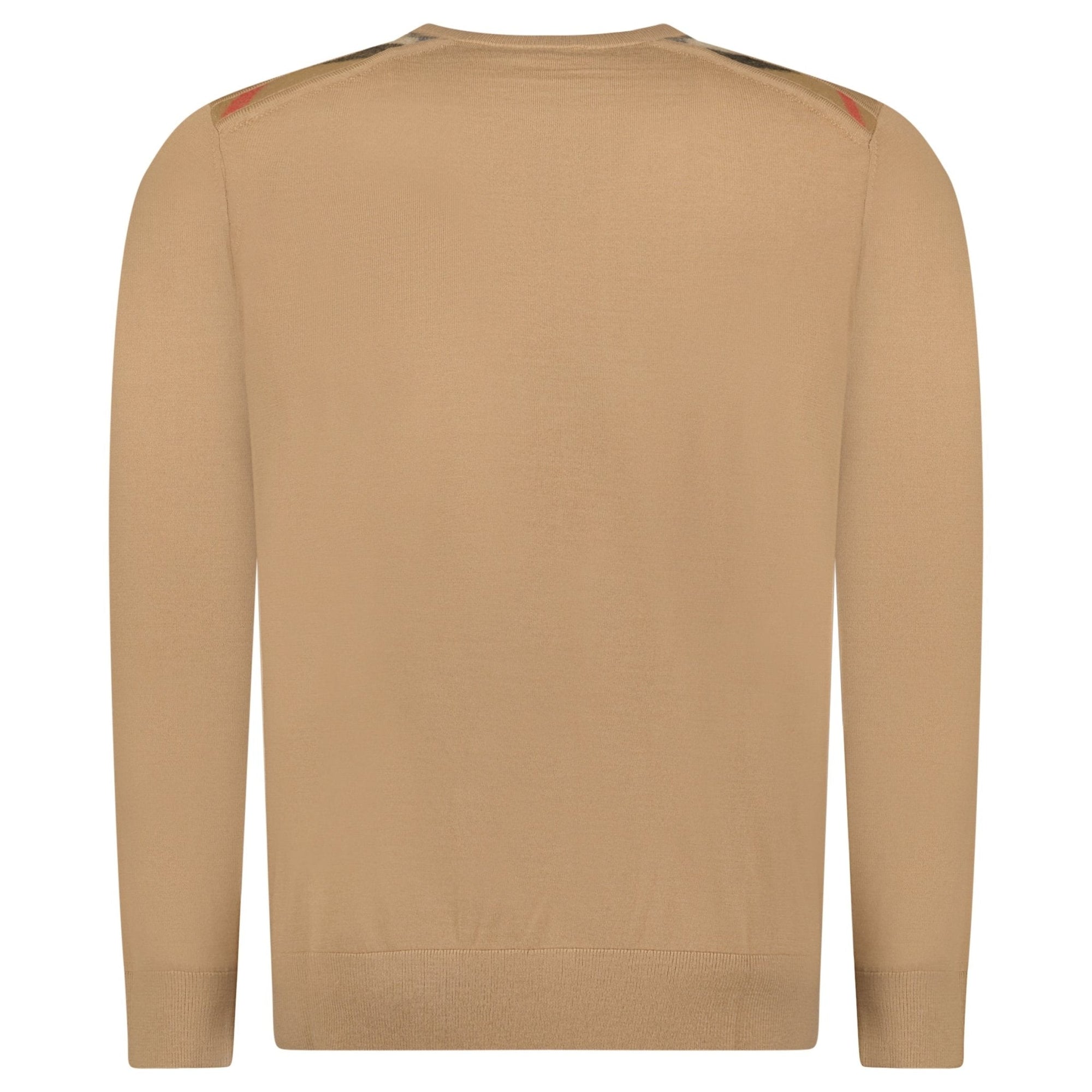 Burberry Check Wool Jumper Camel