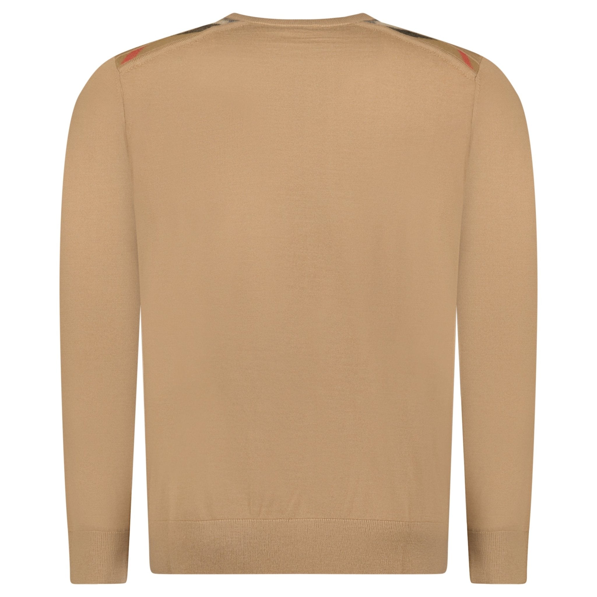 Burberry Check Wool Jumper Camel