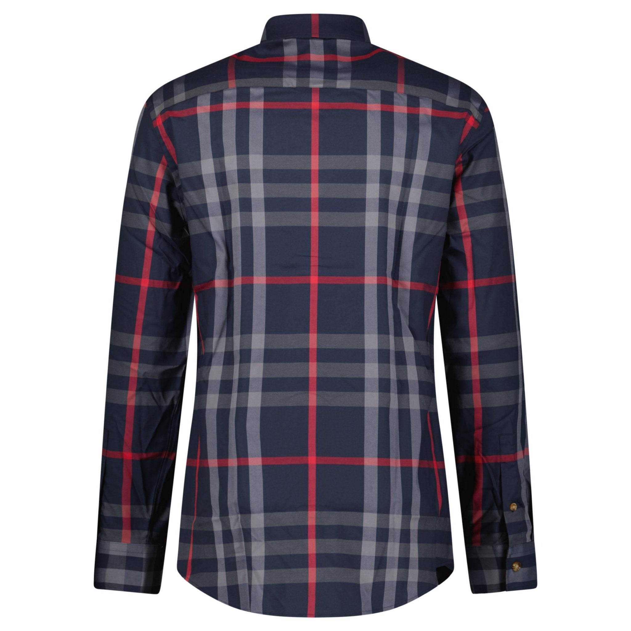 Burberry 'Claverdon' Check Shirt in Navy & Red