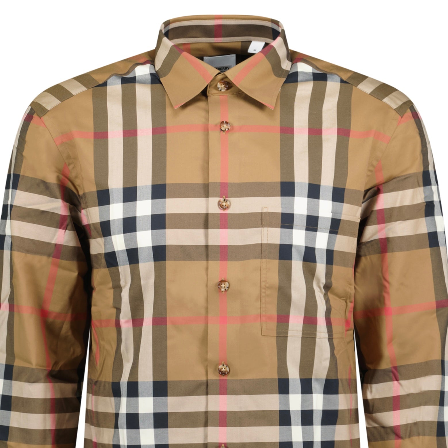 Burberry 'Claverdon' Check Shirt in Taupe Brown