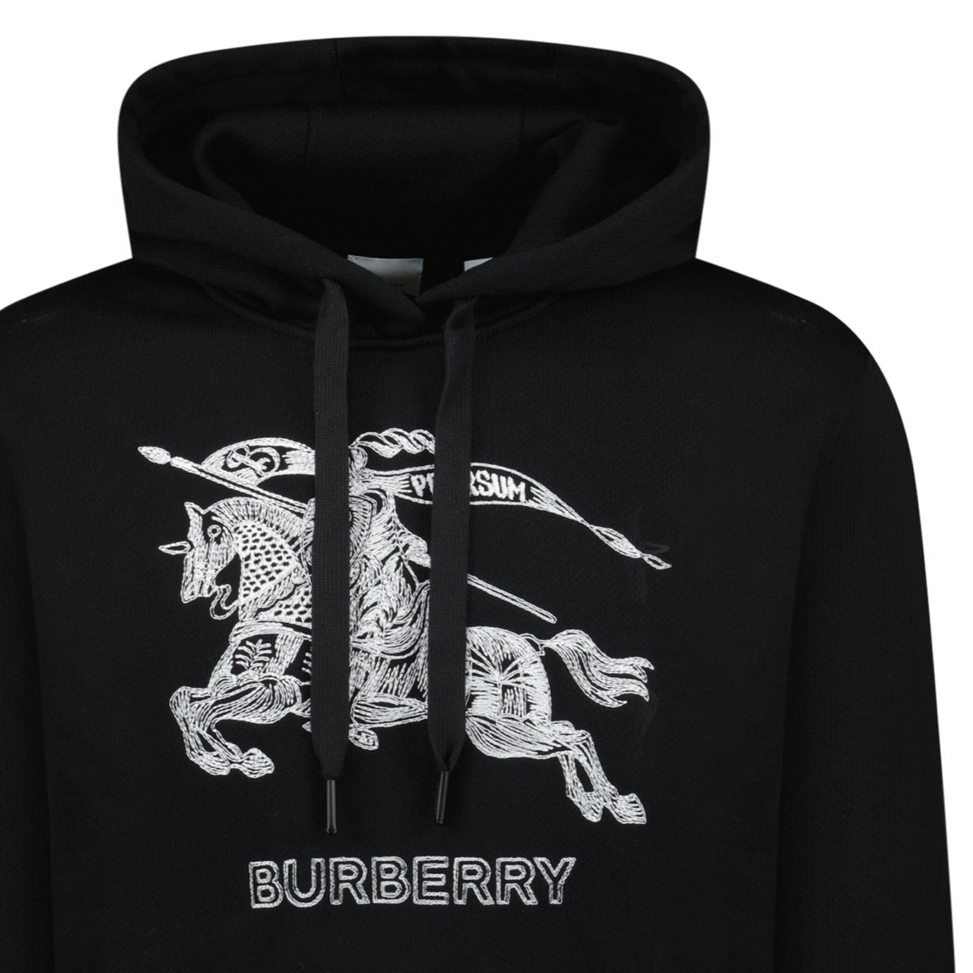 Burberry 'Drake' Embroidery Hooded Sweatshirt Black